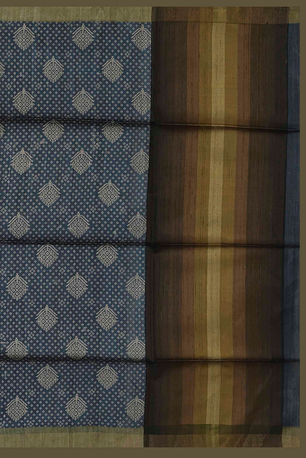 Blue Bhagalpuri Tussar Silk Saree