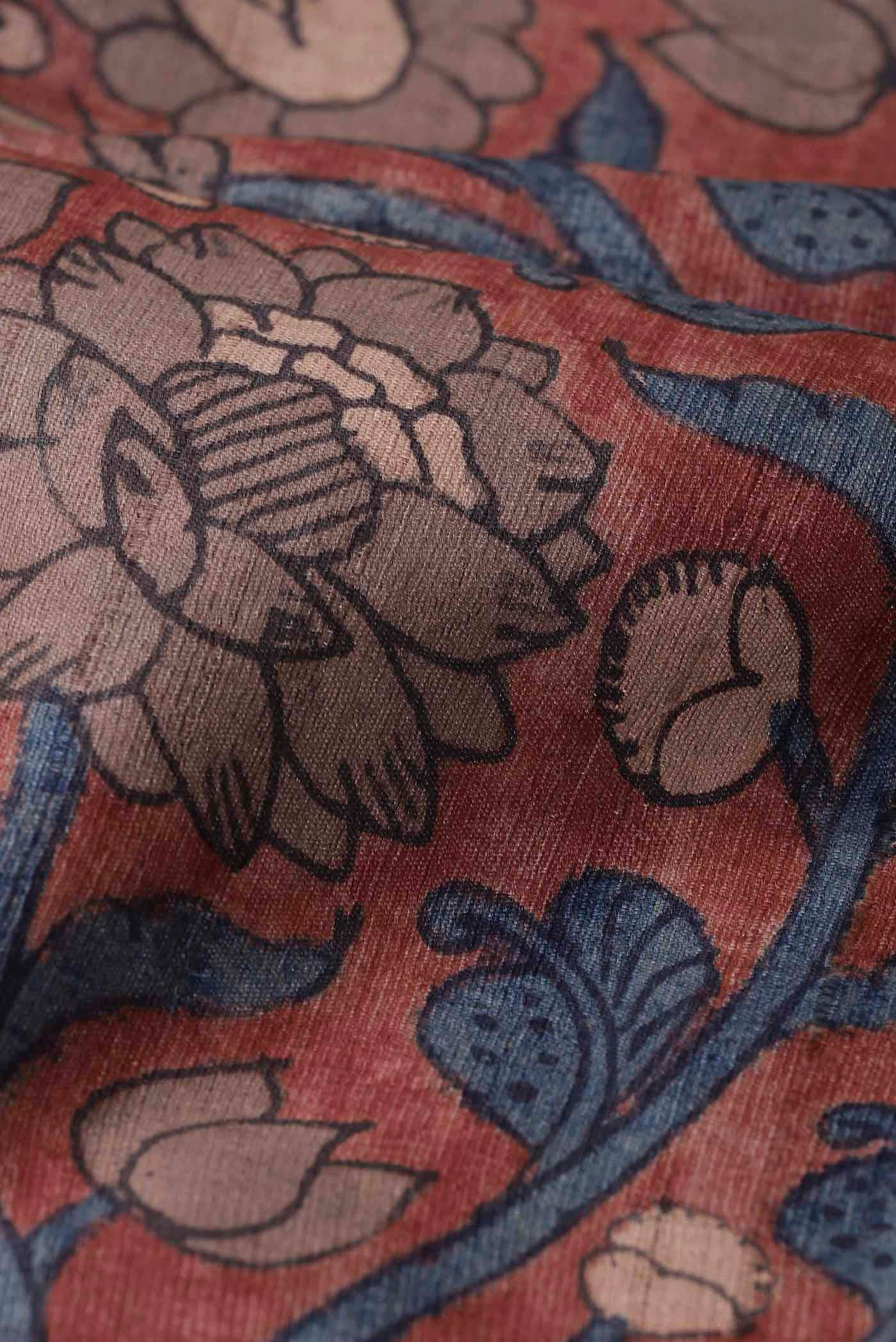 Brown Tussar Silk Saree