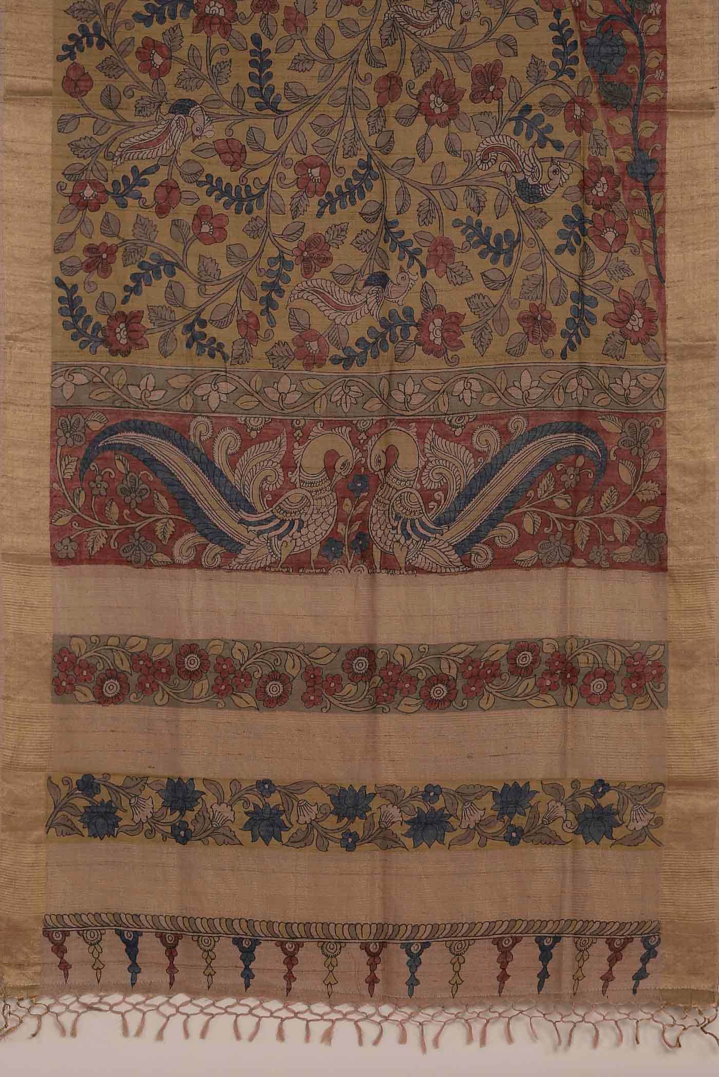 Multi Tussar Silk Saree