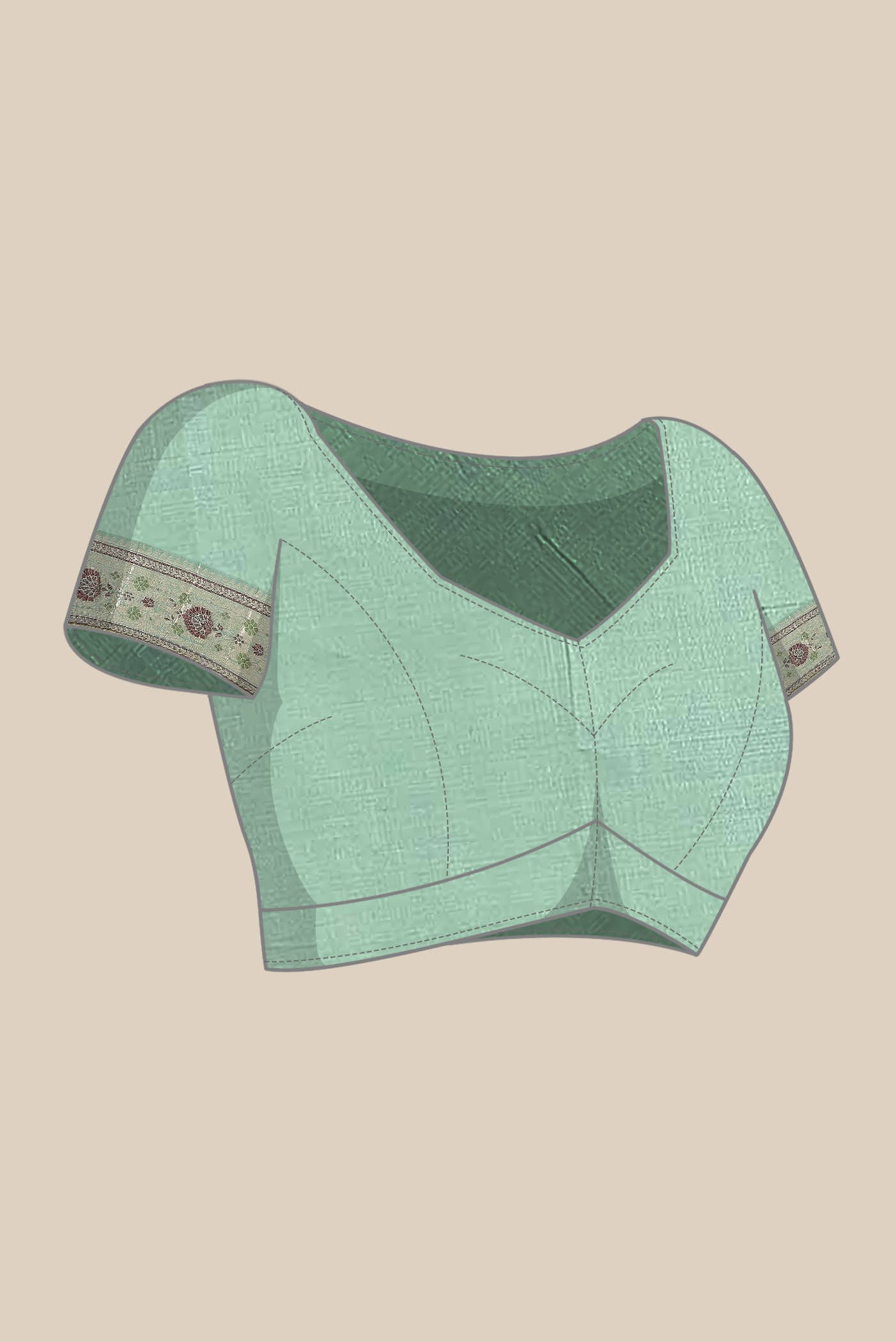 Green Banarasi Tussar Silk Saree