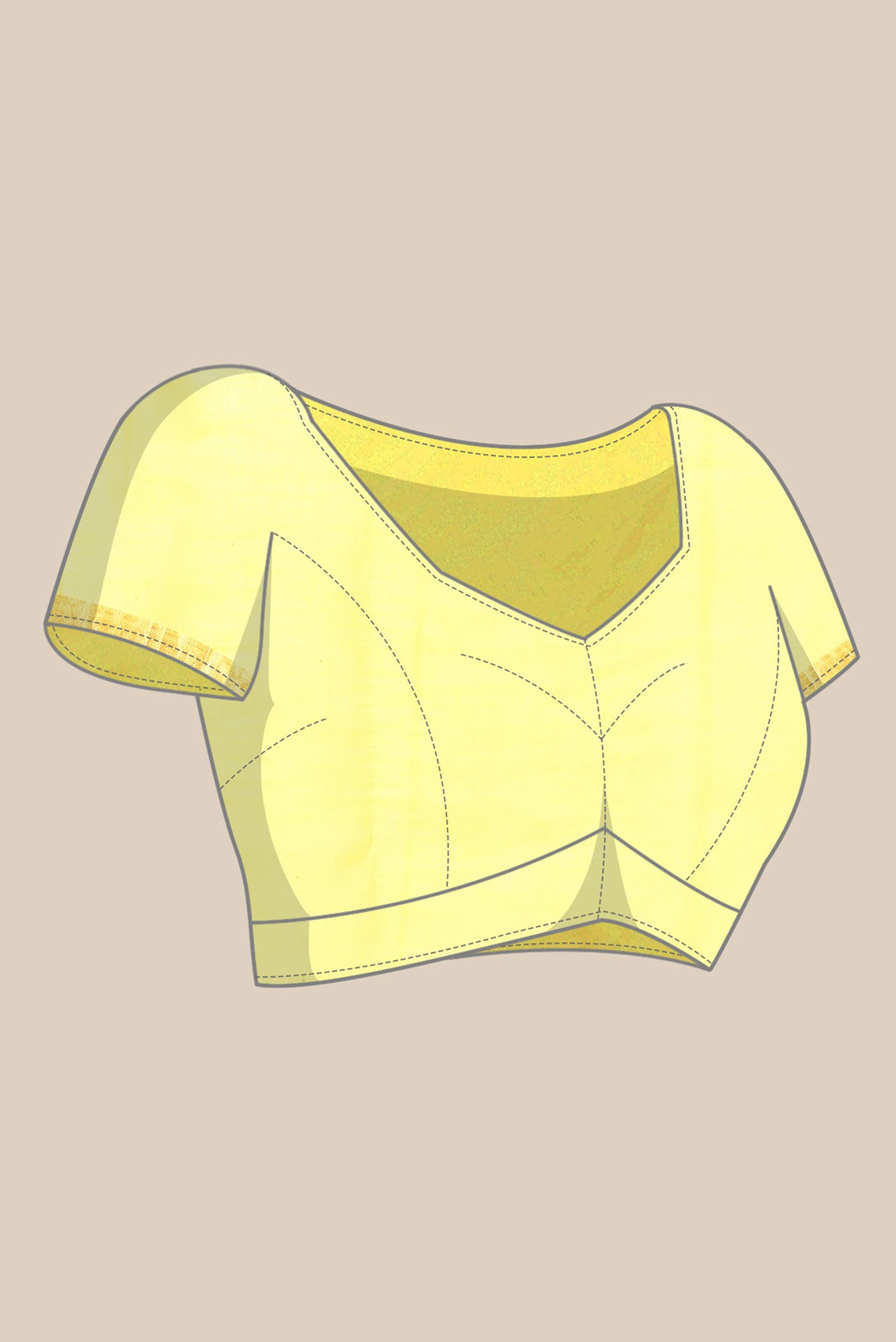 Yellow Maheshwari Silk Cotton Saree