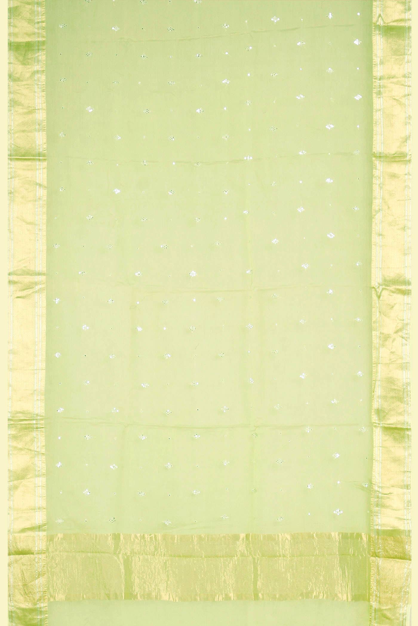 Green Maheshwari Silk Cotton Saree