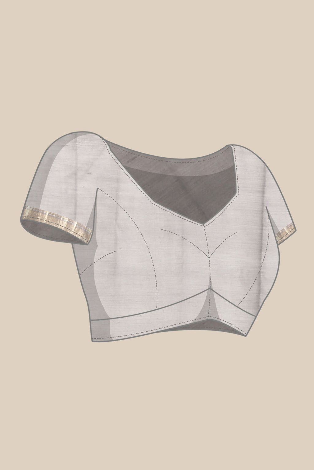 Grey Maheshwari Silk Cotton Saree