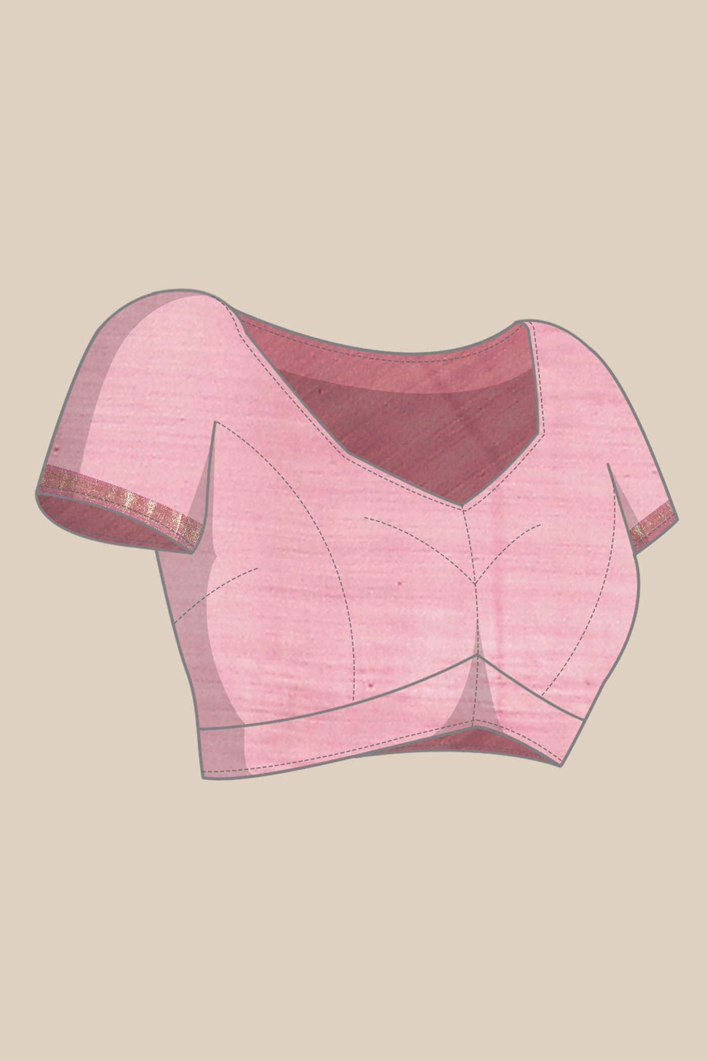Pink Maheshwari Silk Cotton Saree