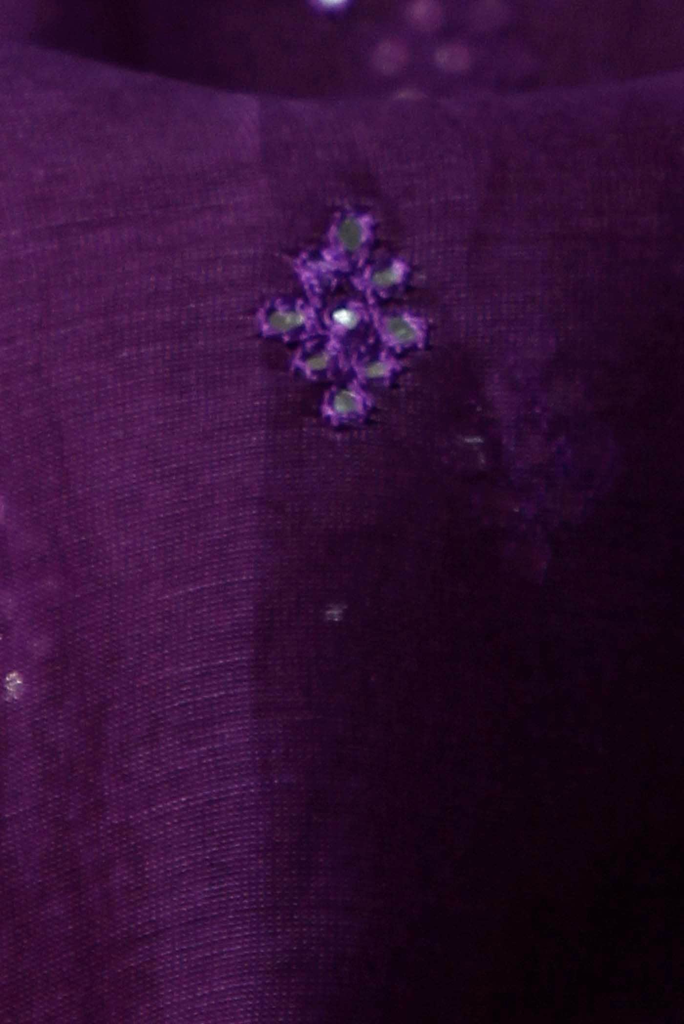 Lavender Maheshwari Silk Cotton Saree