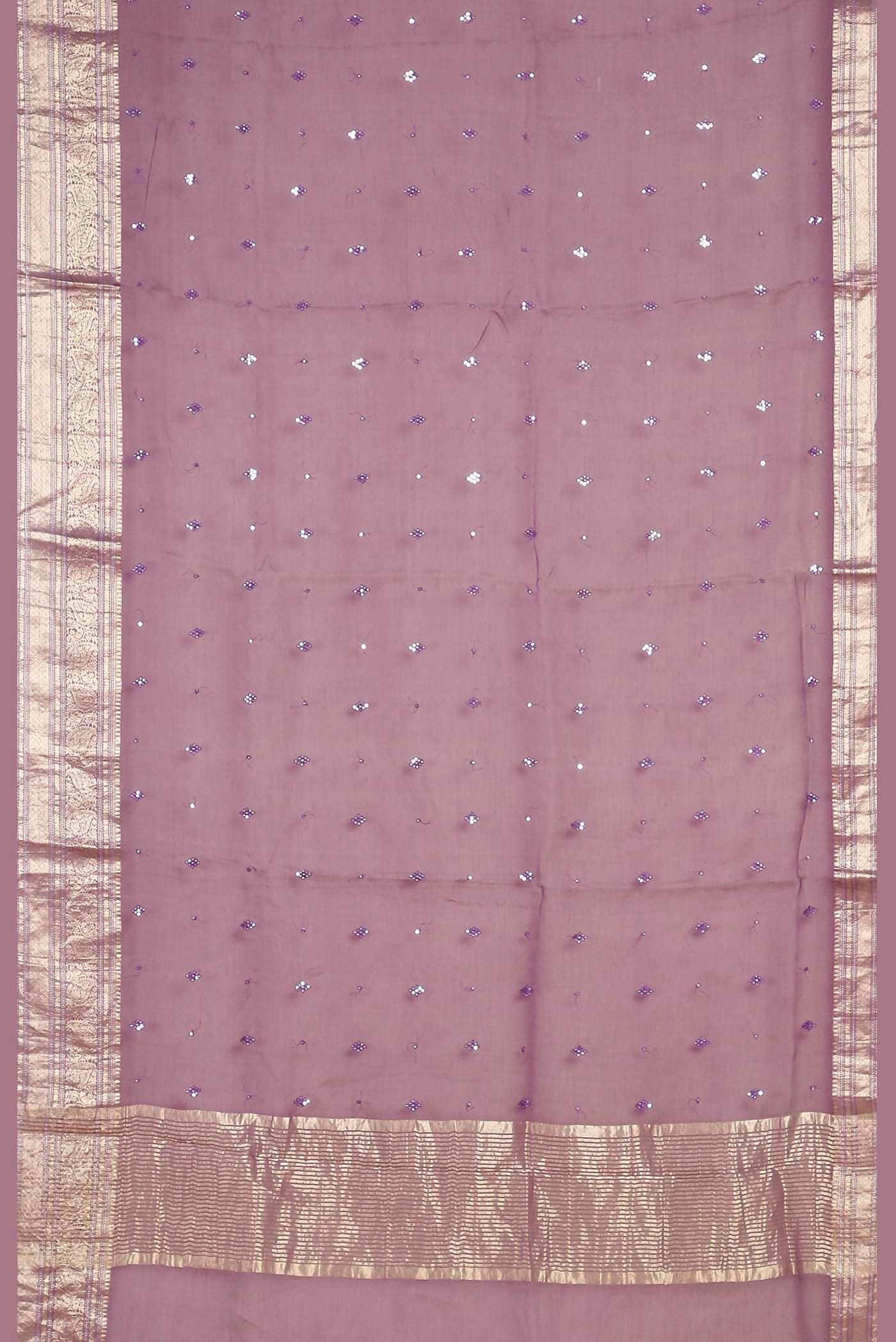 Lavender Maheshwari Silk Cotton Saree
