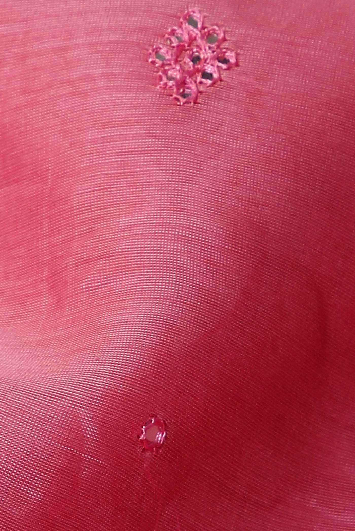 Pink Maheshwari Silk Cotton Saree