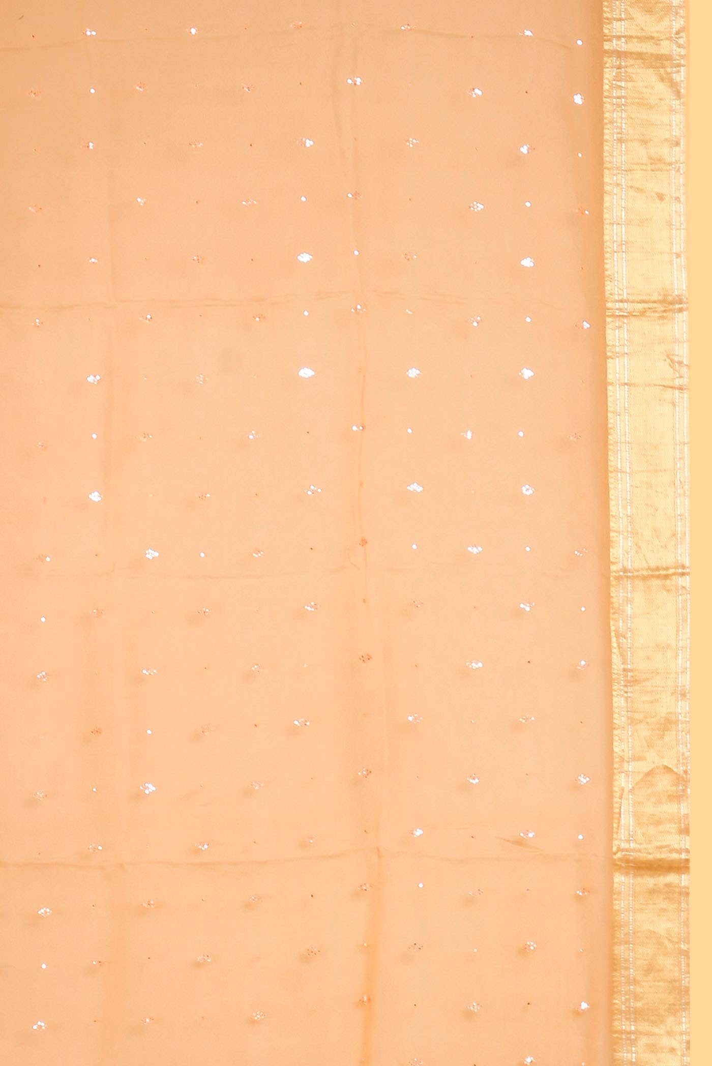 Peach Maheshwari Silk Cotton Saree