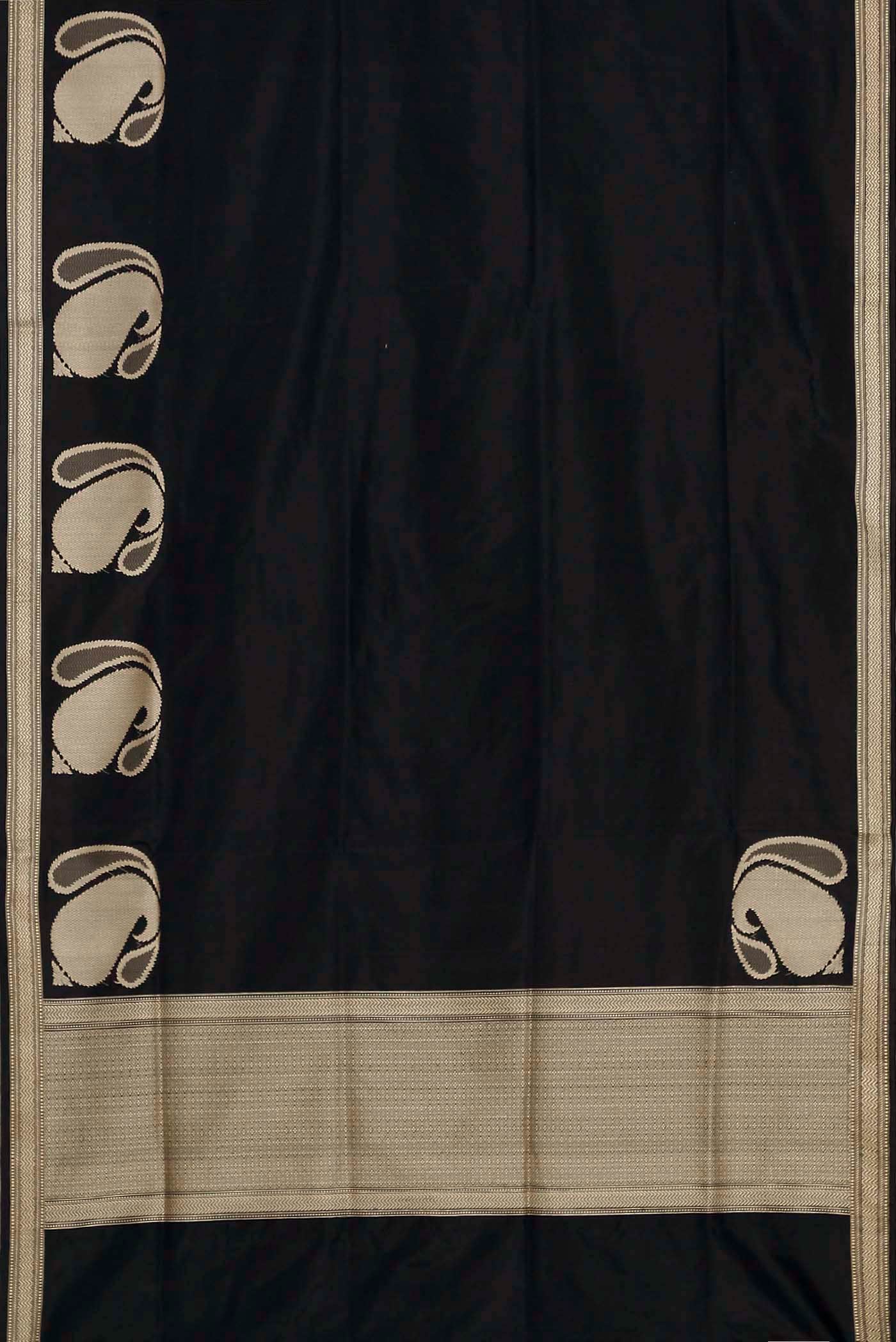 Black Banarasi Silk Saree
