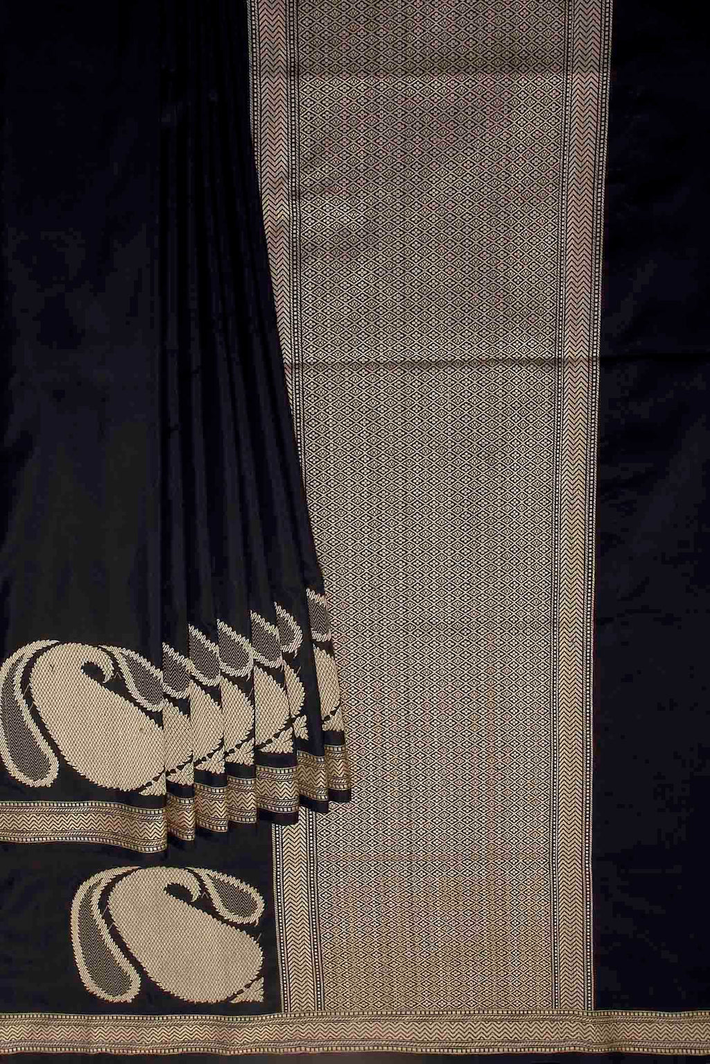 Black Banarasi Silk Saree