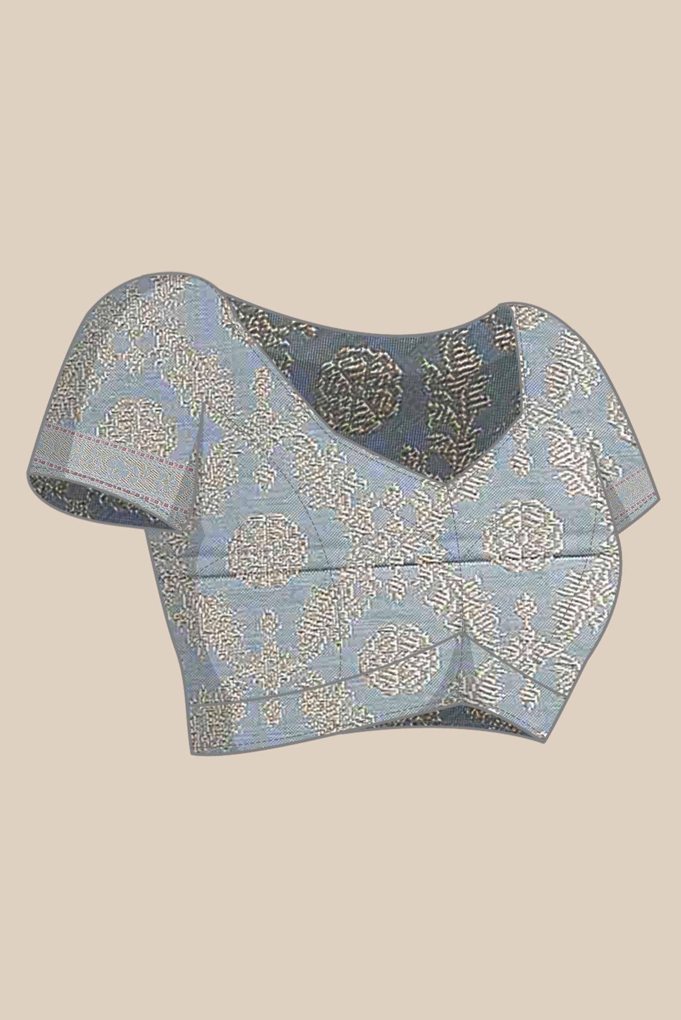 Blue Banarasi Silk Saree