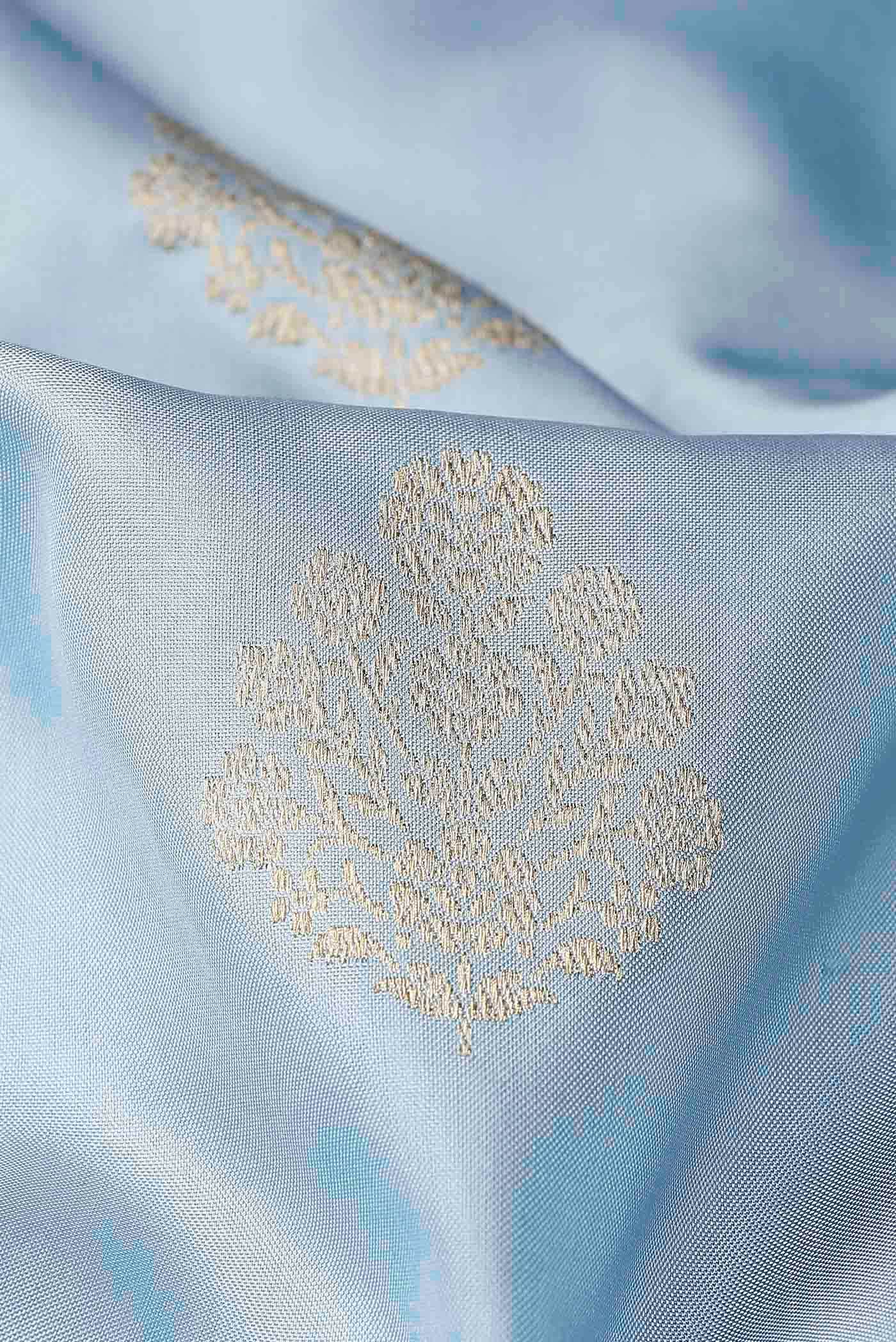 Blue Banarasi Silk Saree
