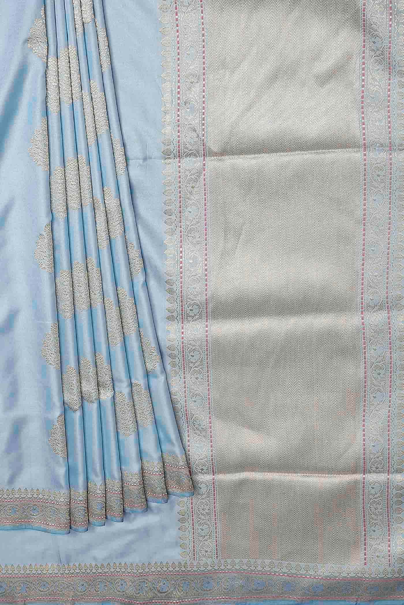 Blue Banarasi Silk Saree