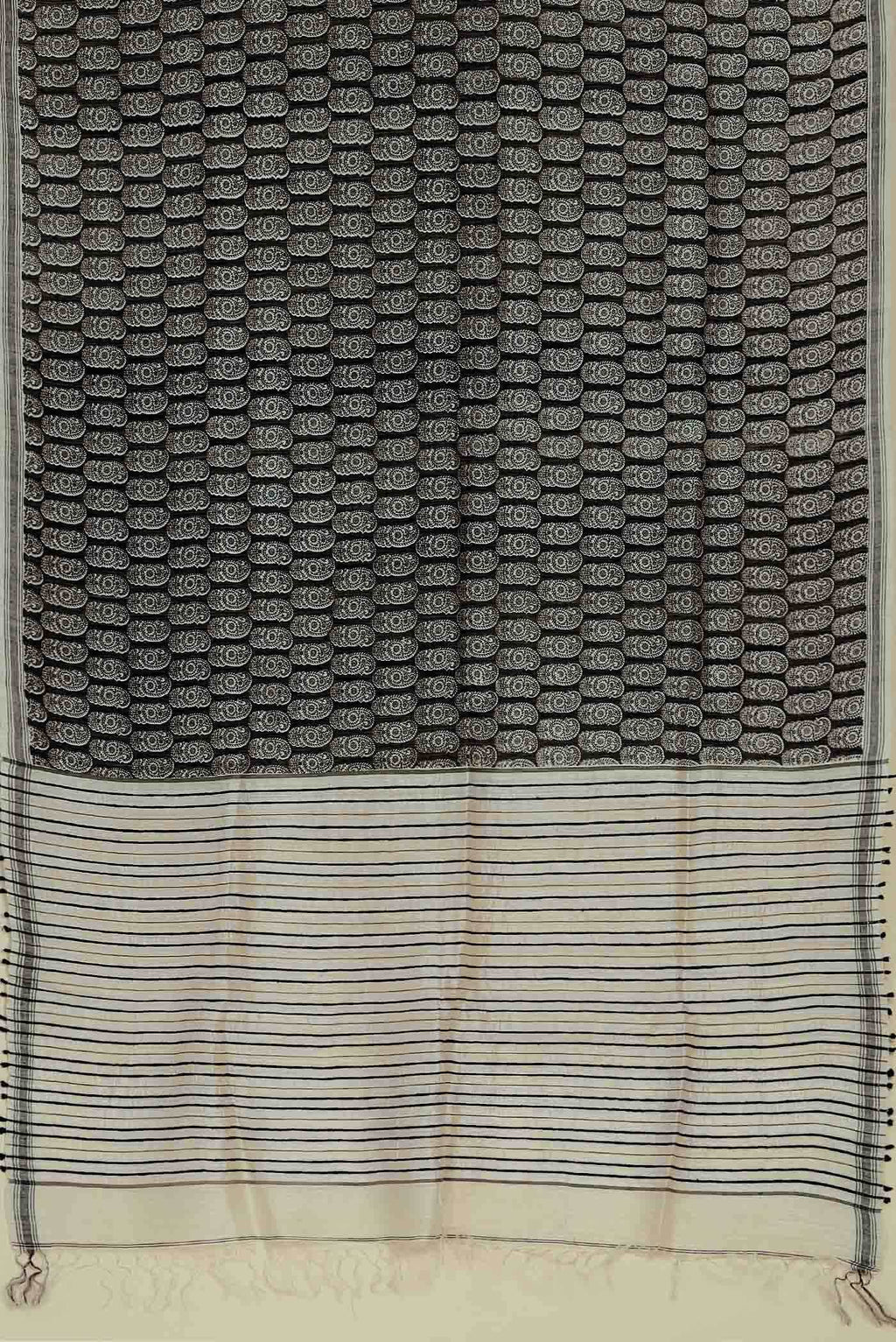 Black Bhagalpuri Tussar Silk Saree