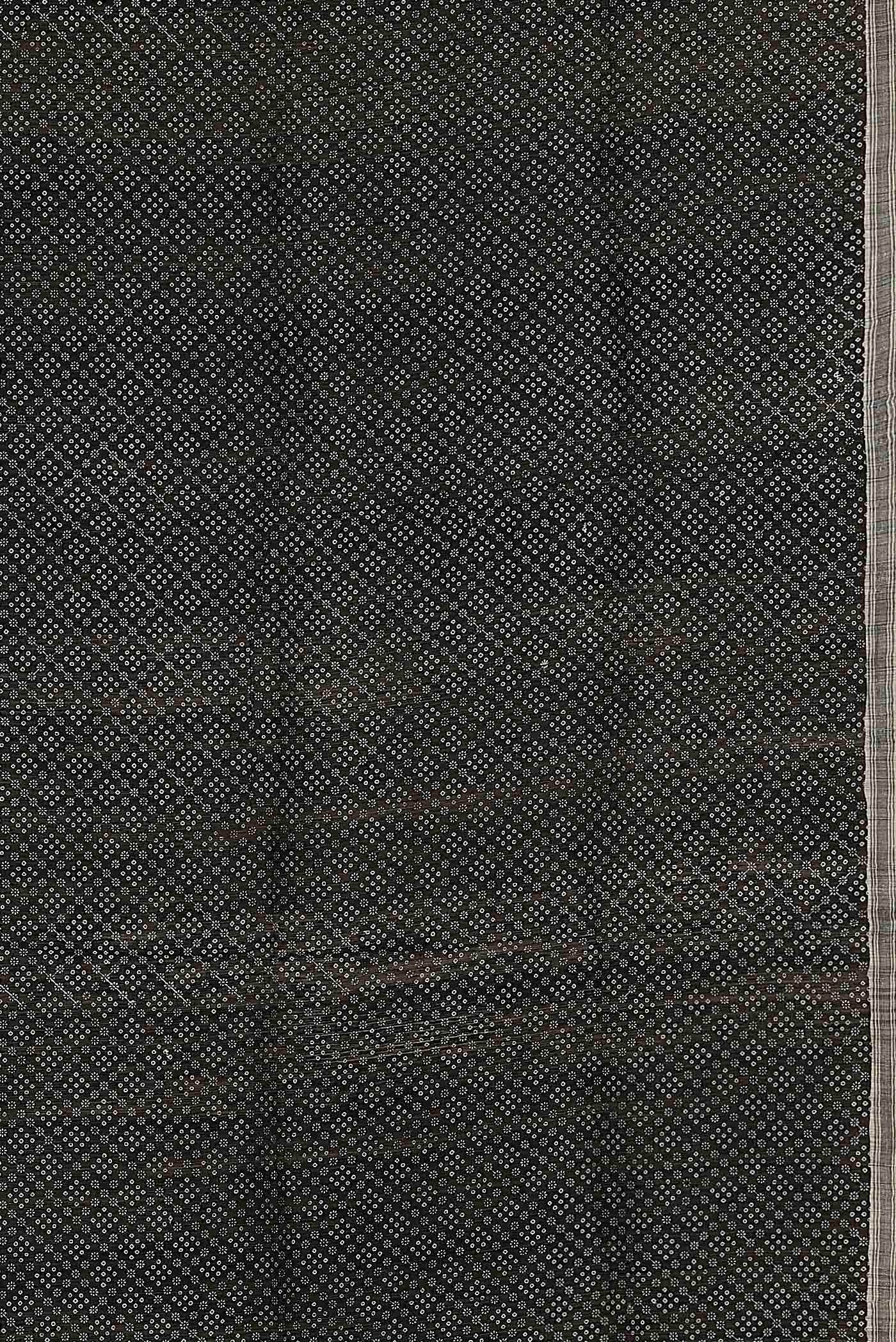 Black Tussar Silk Saree