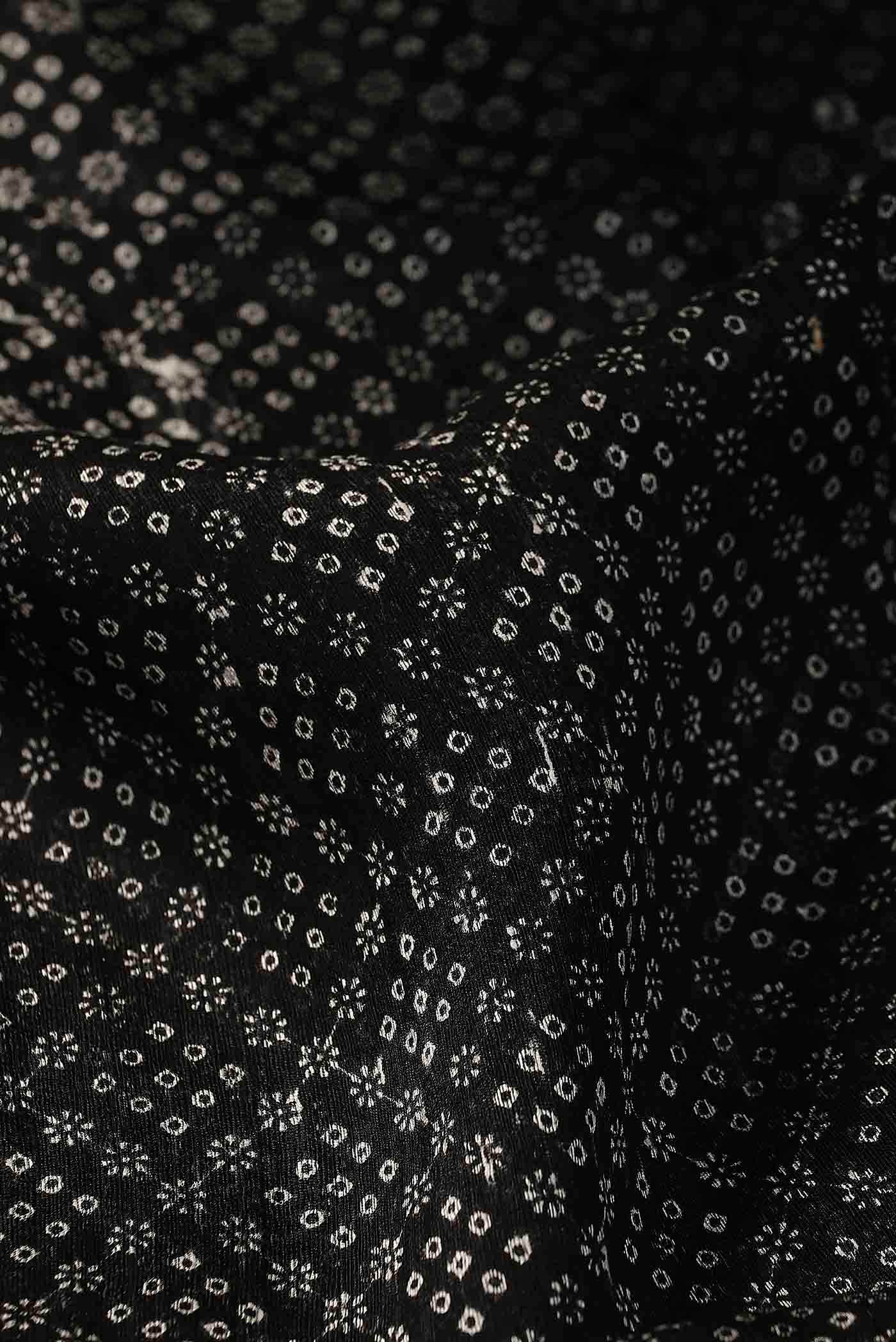 Black Tussar Silk Saree