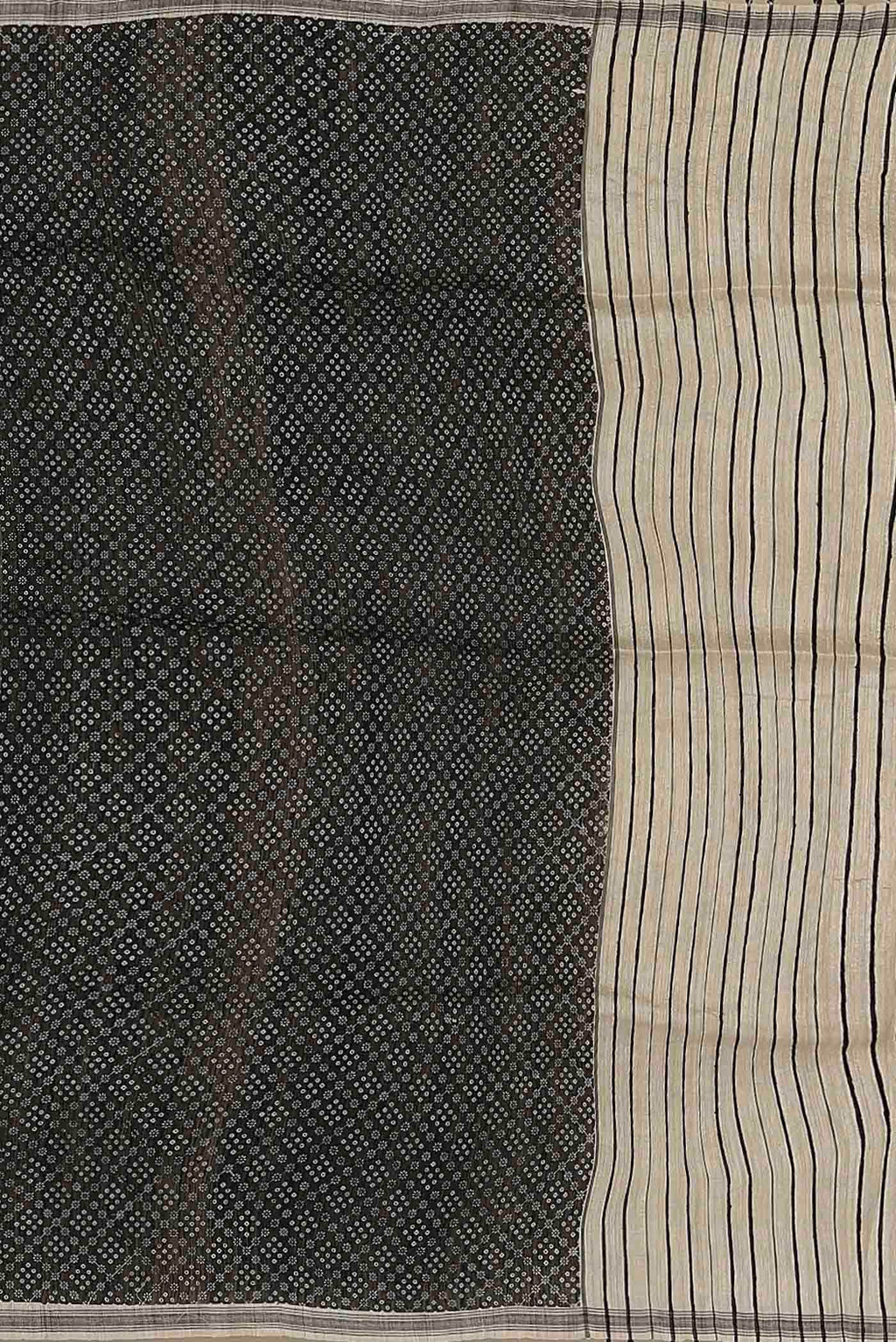 Black Tussar Silk Saree