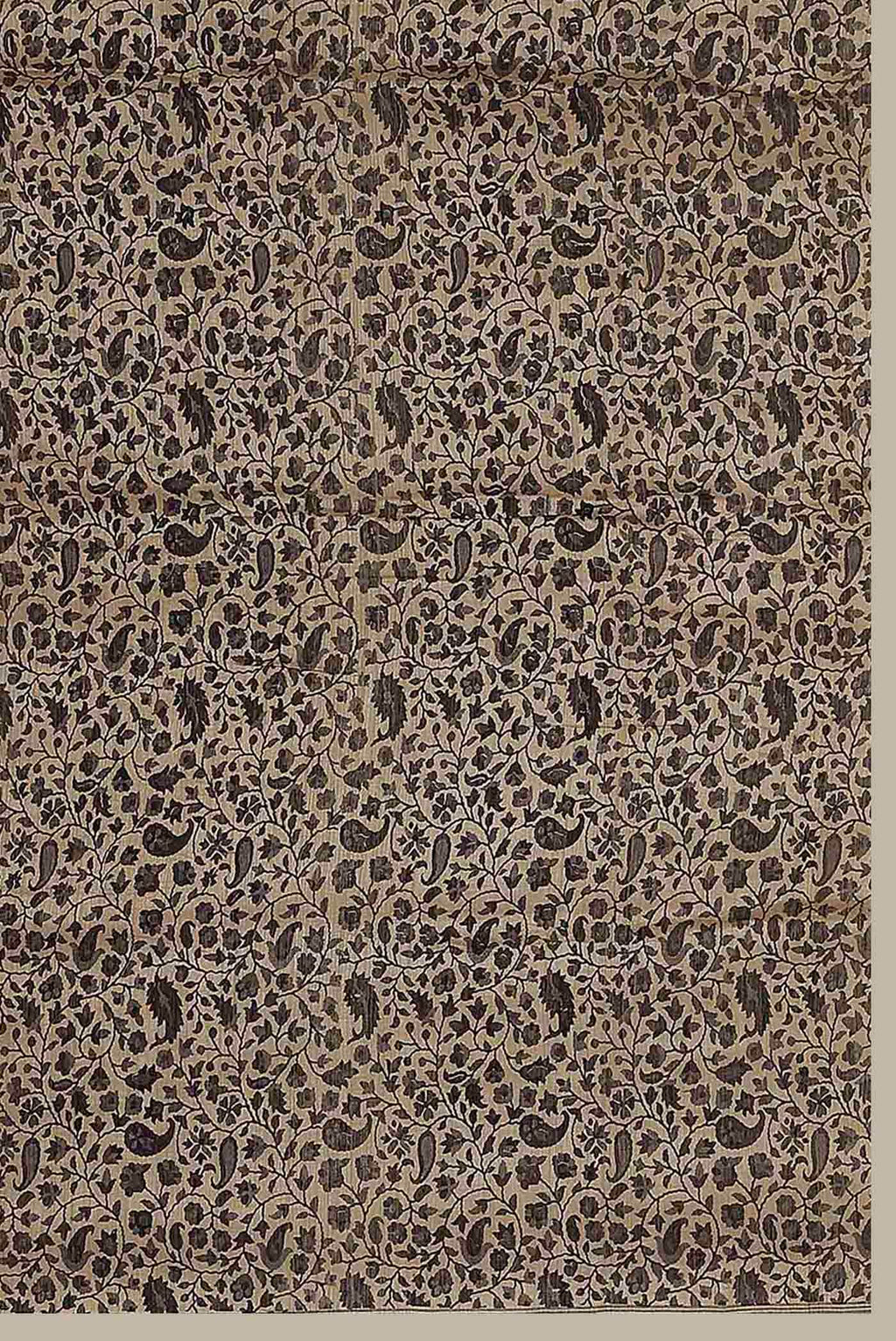 Beige Bhagalpuri Tussar Silk Saree