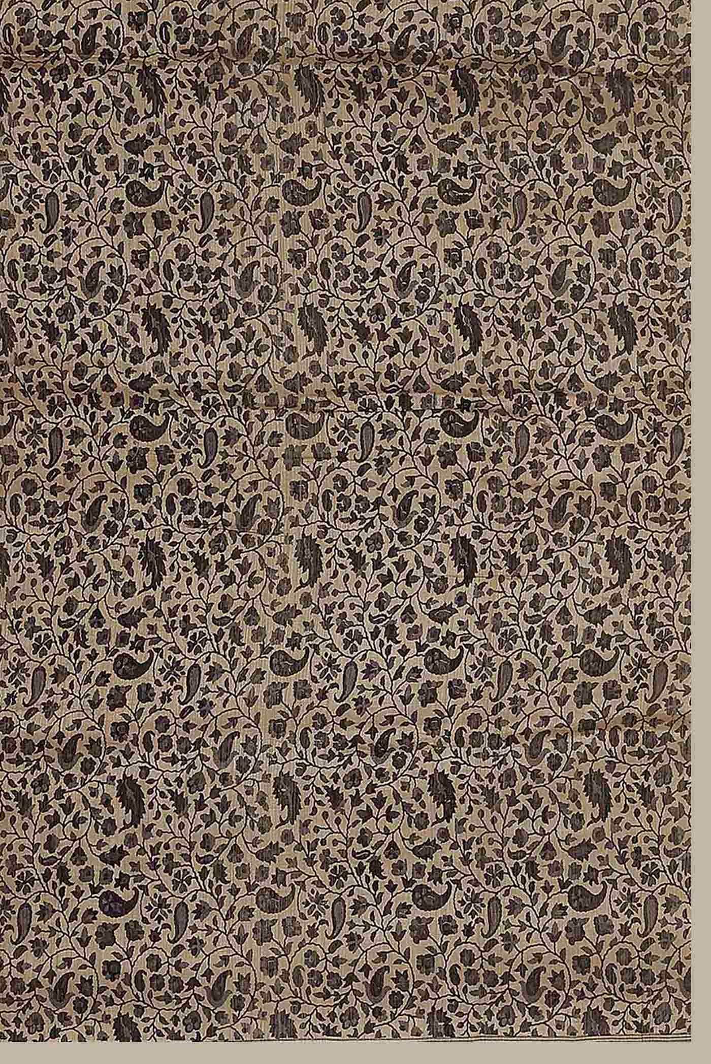 Beige Bhagalpuri Tussar Silk Saree