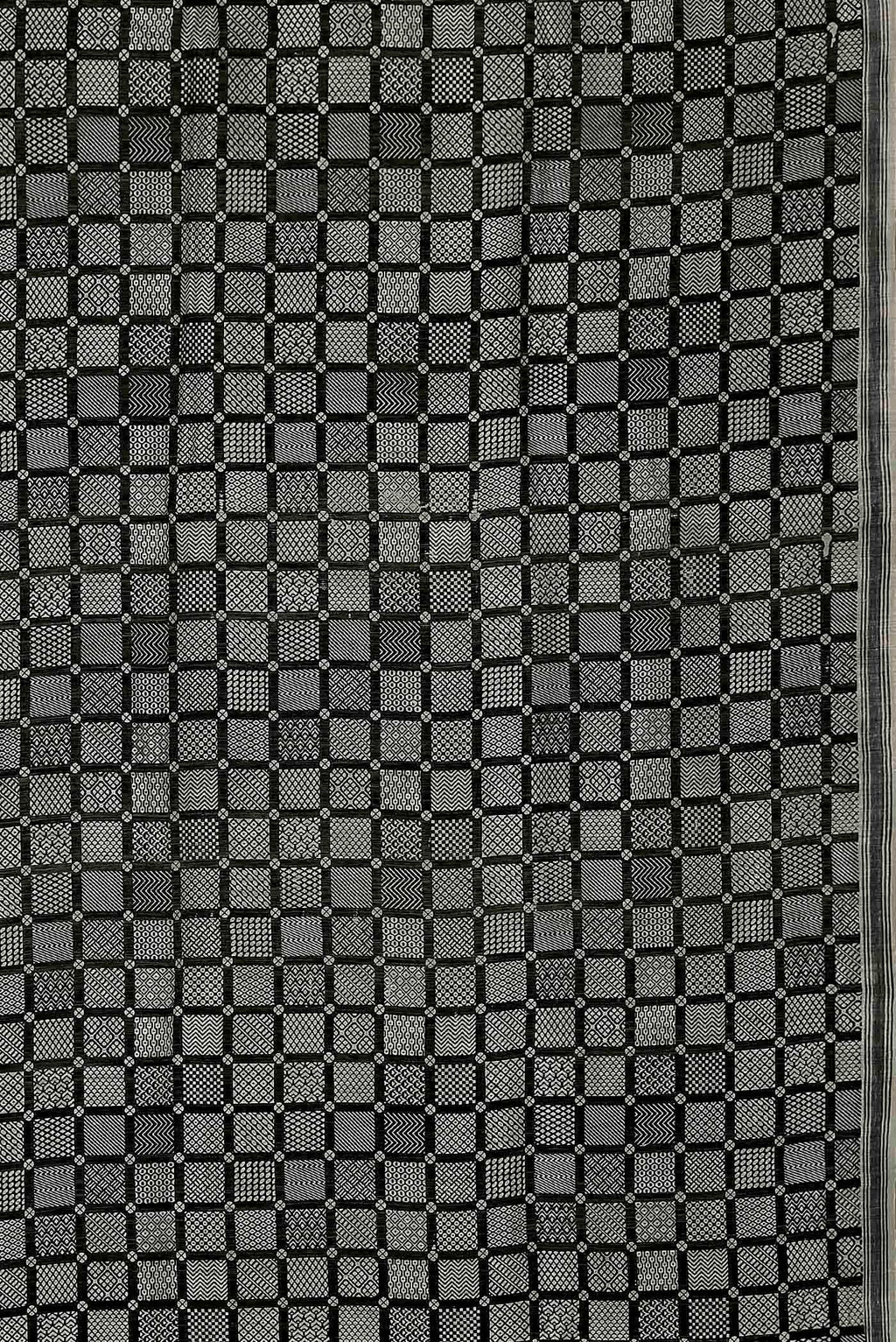 Black Tussar Silk Saree