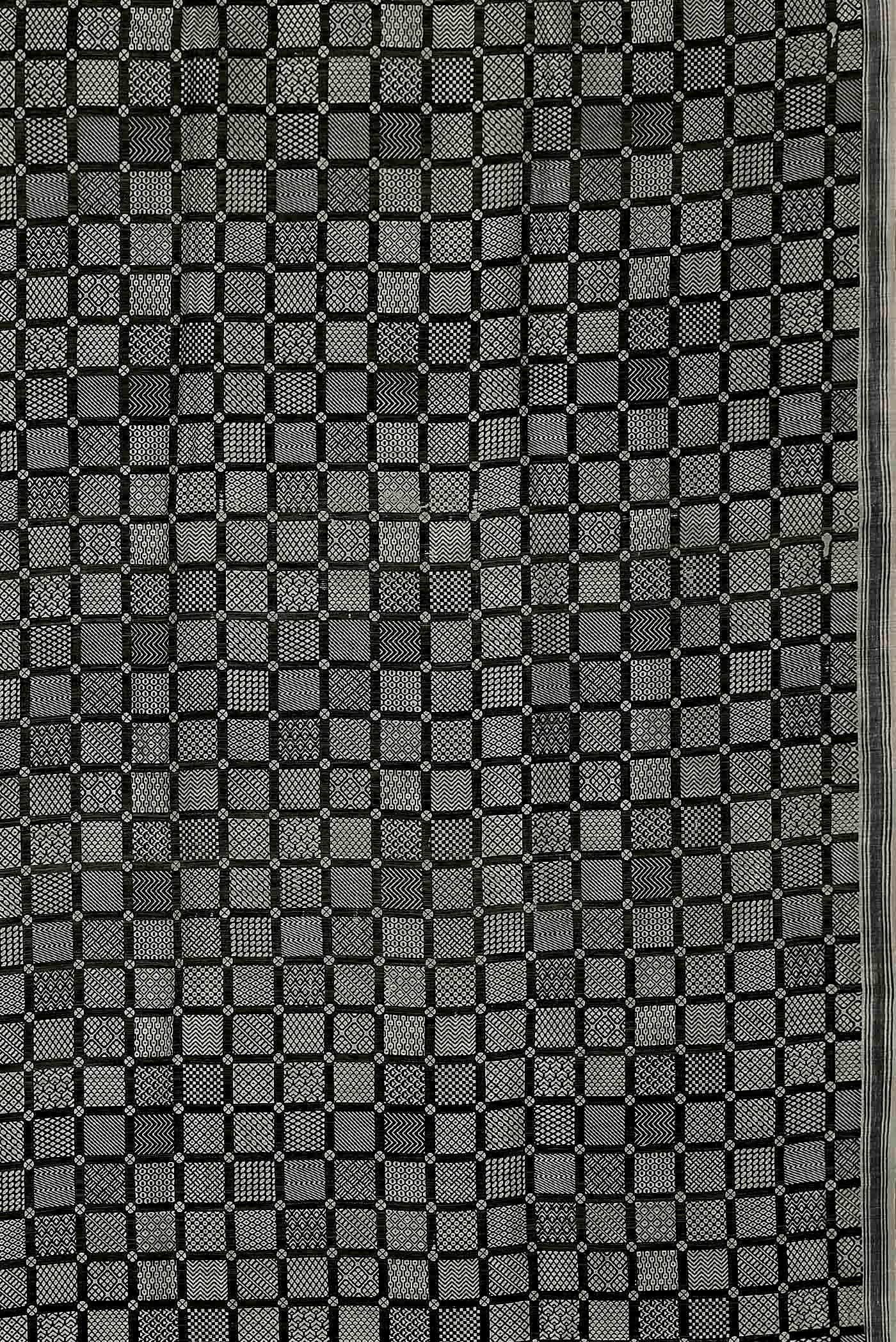 Black Tussar Silk Saree