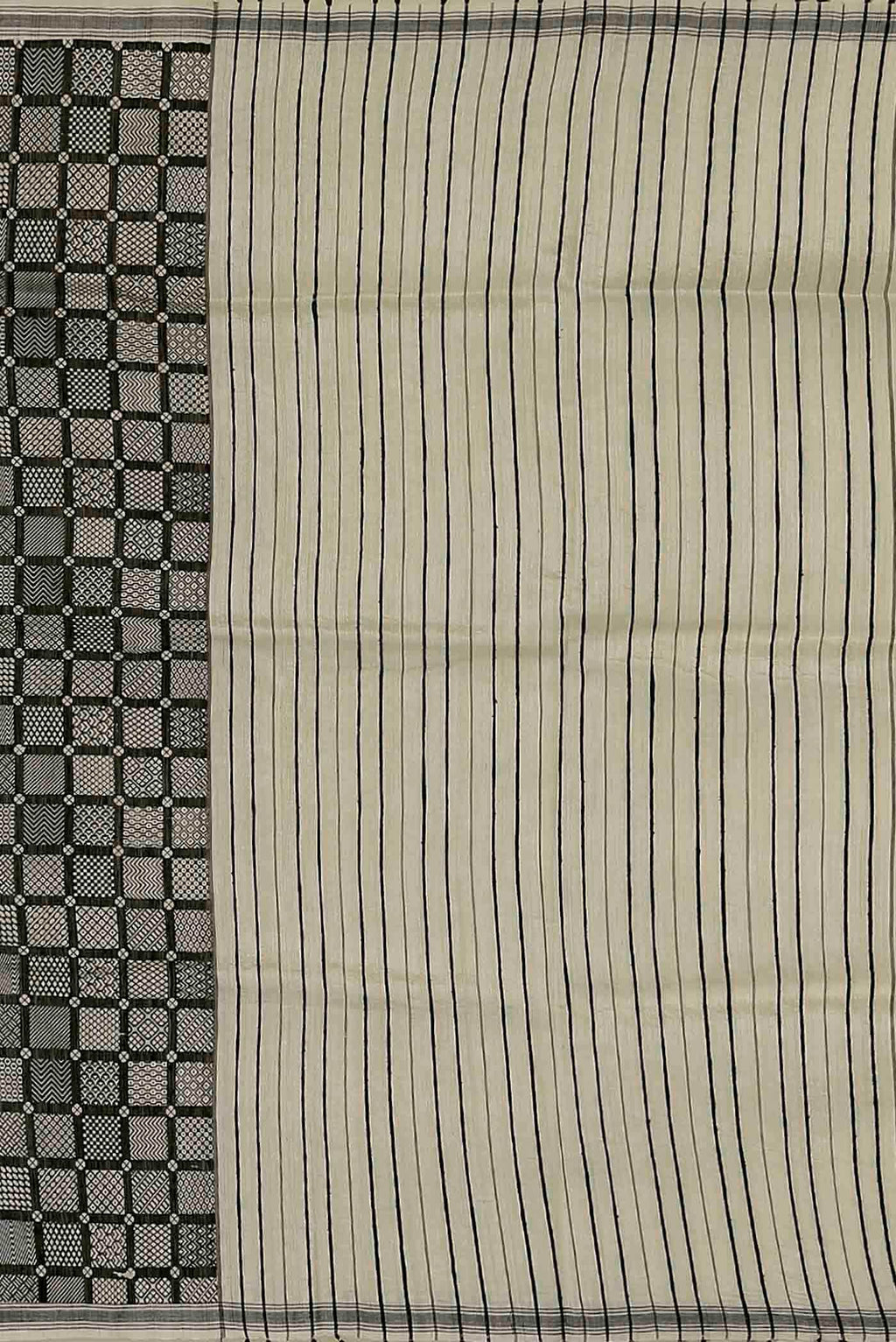 Black Tussar Silk Saree