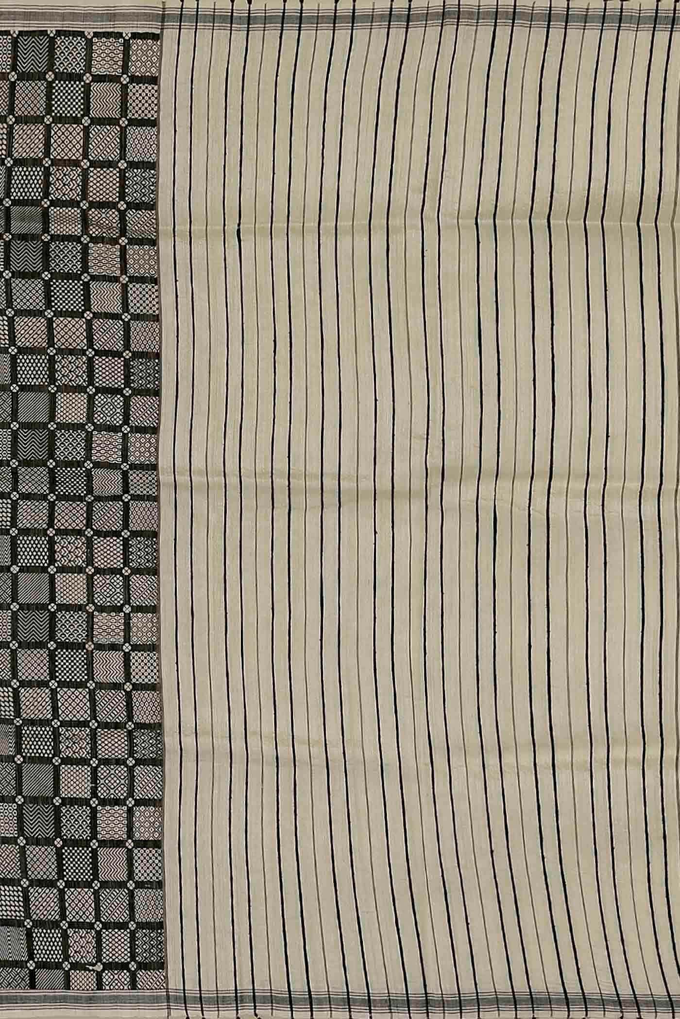 Black Tussar Silk Saree