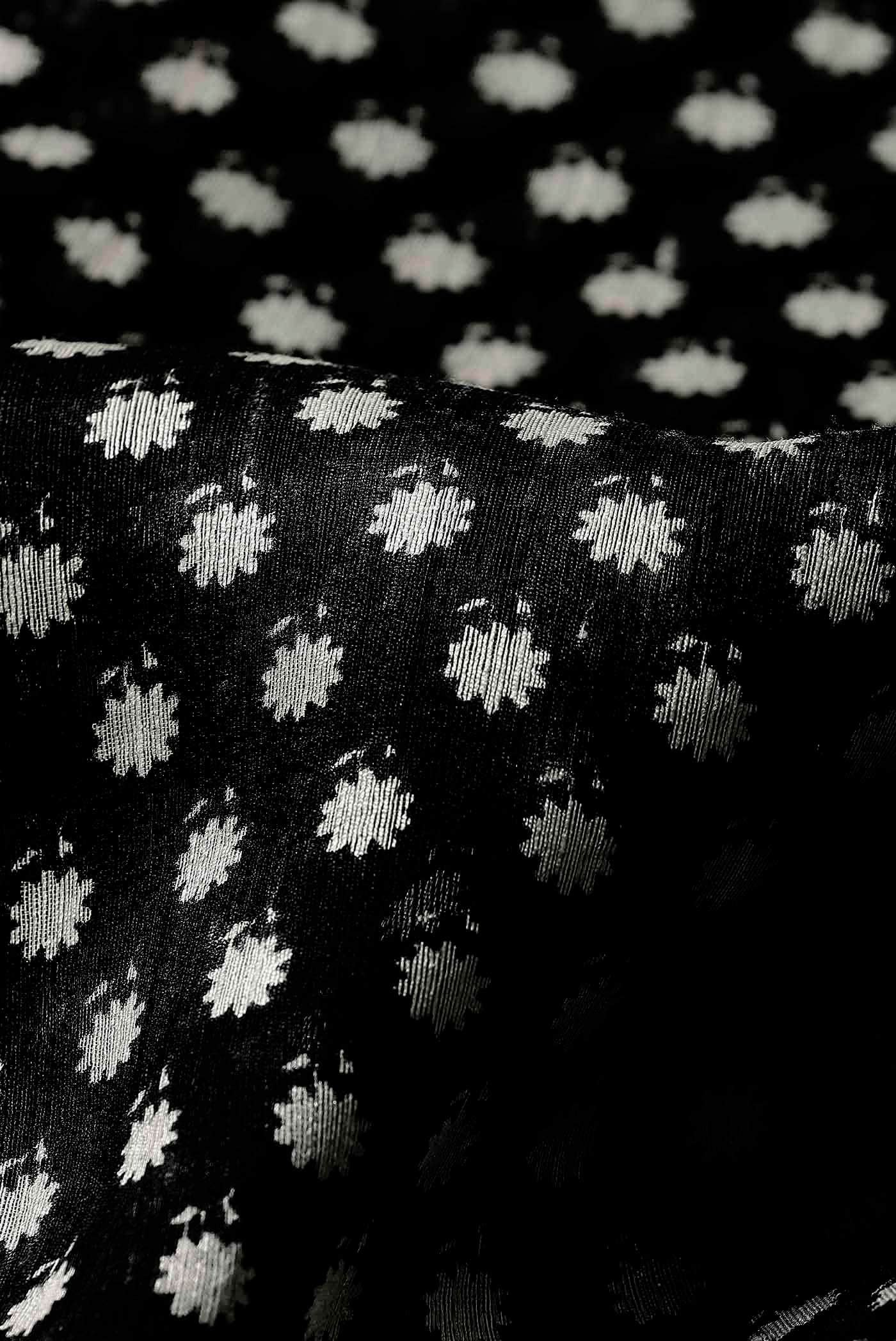 Black Tussar Silk Saree