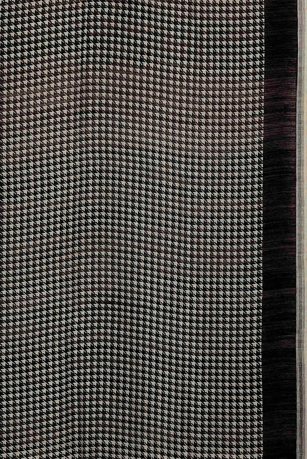 Black Tussar Silk Saree