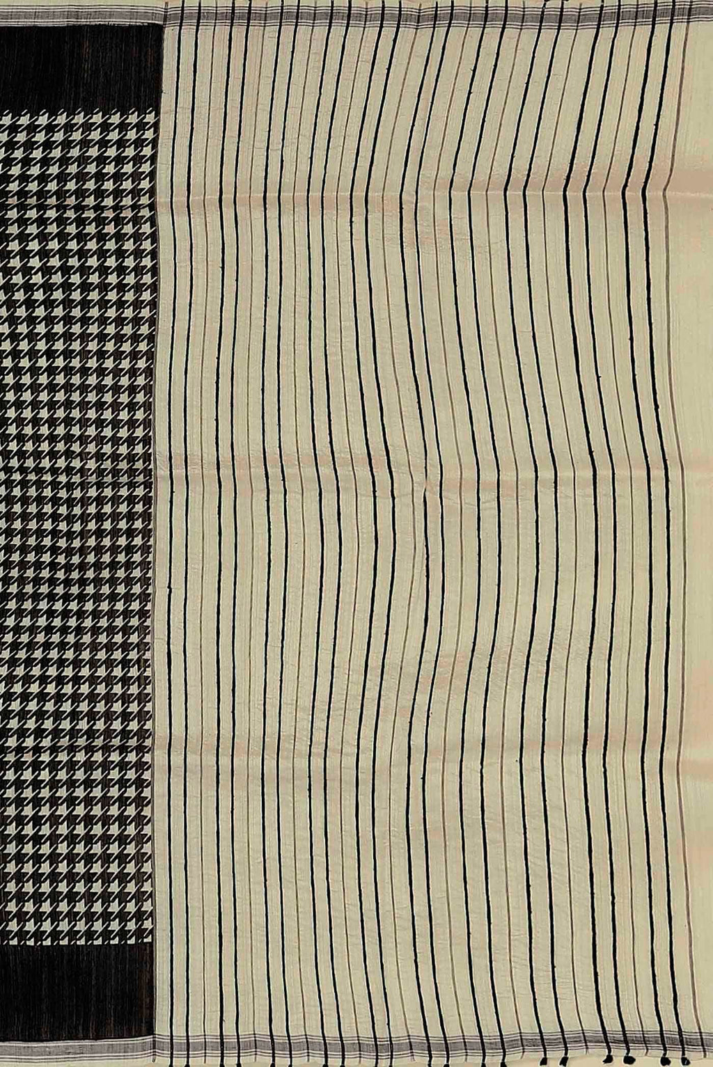 Black Tussar Silk Saree