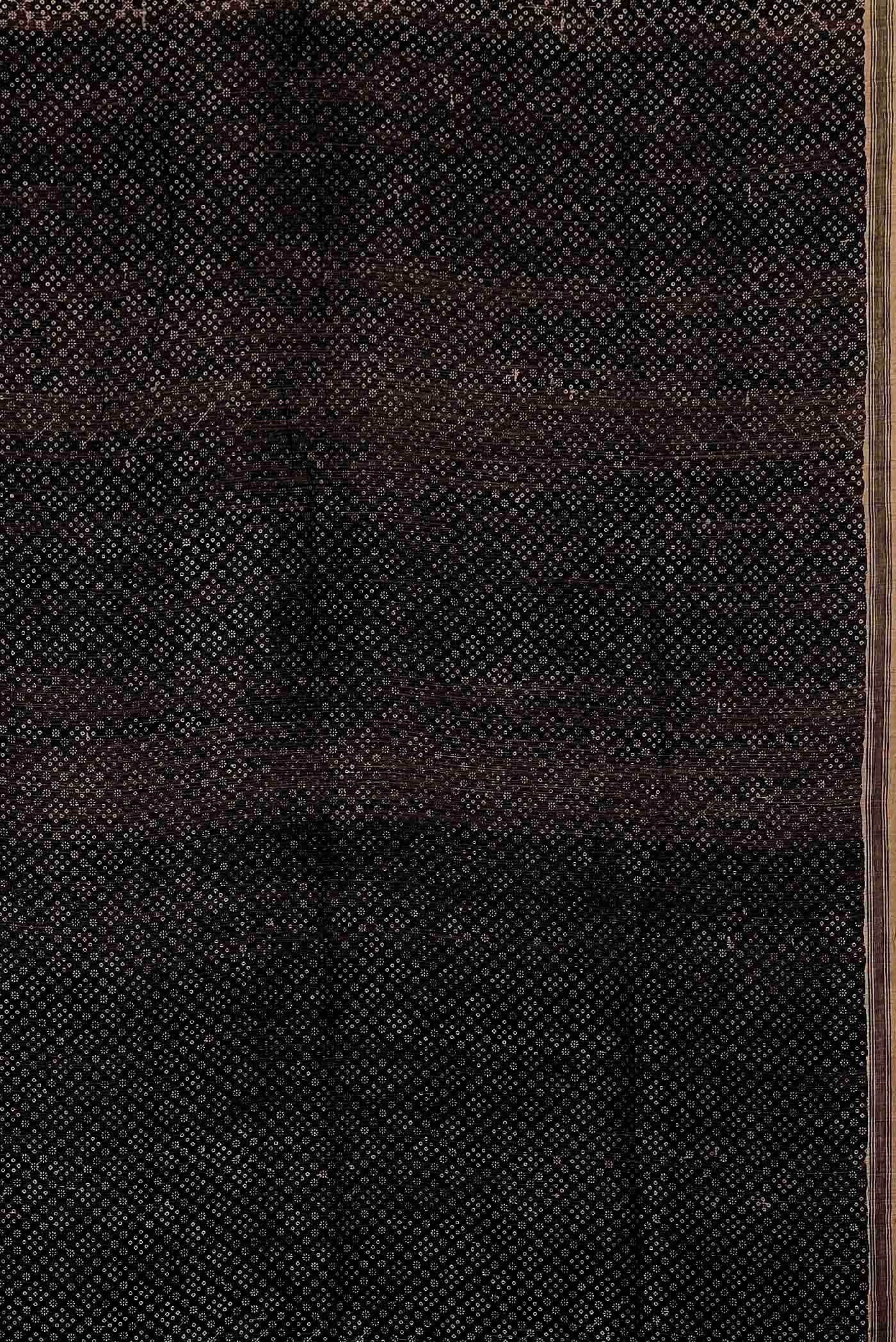 Black Tussar Silk Saree
