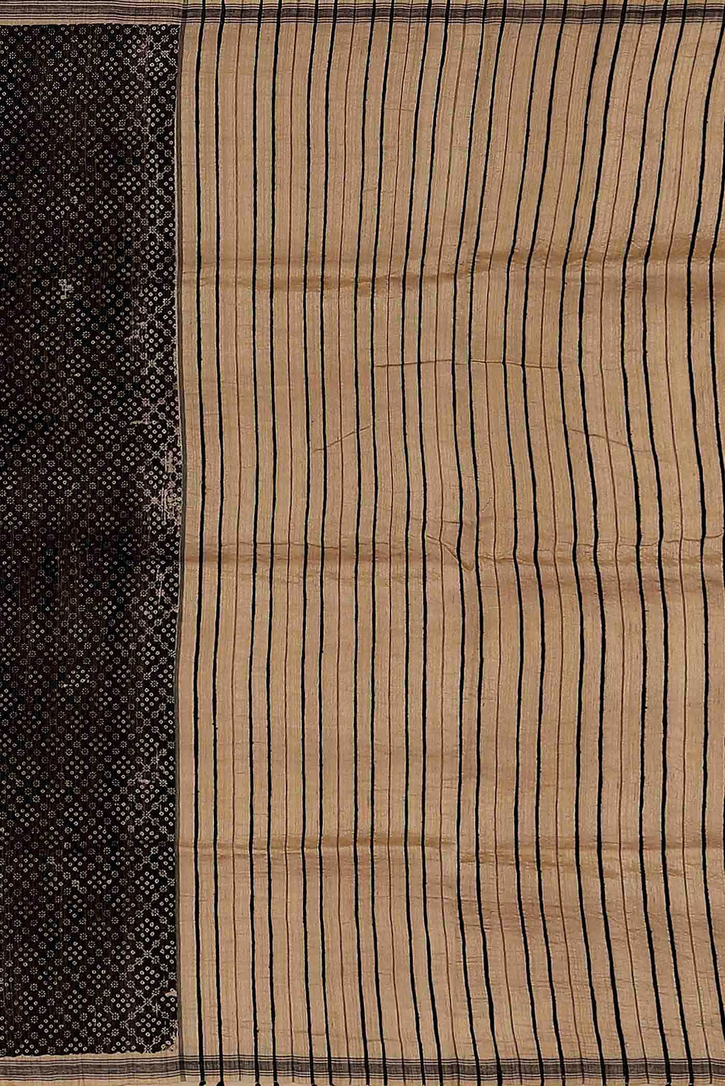 Black Tussar Silk Saree