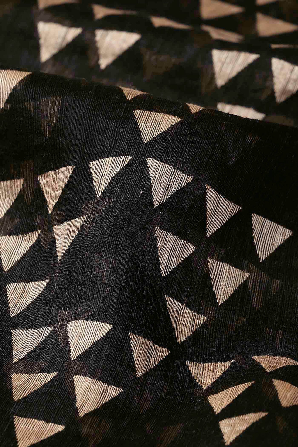 Black Bhagalpuri Tussar Silk Saree