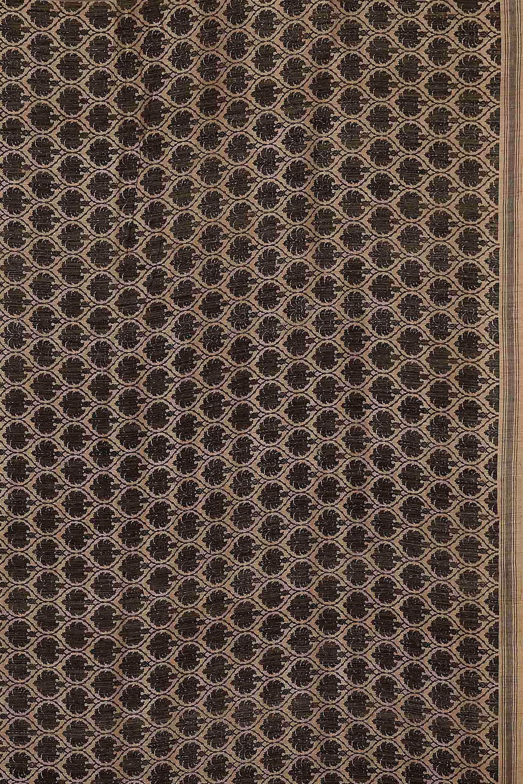 Black Tussar Silk Saree
