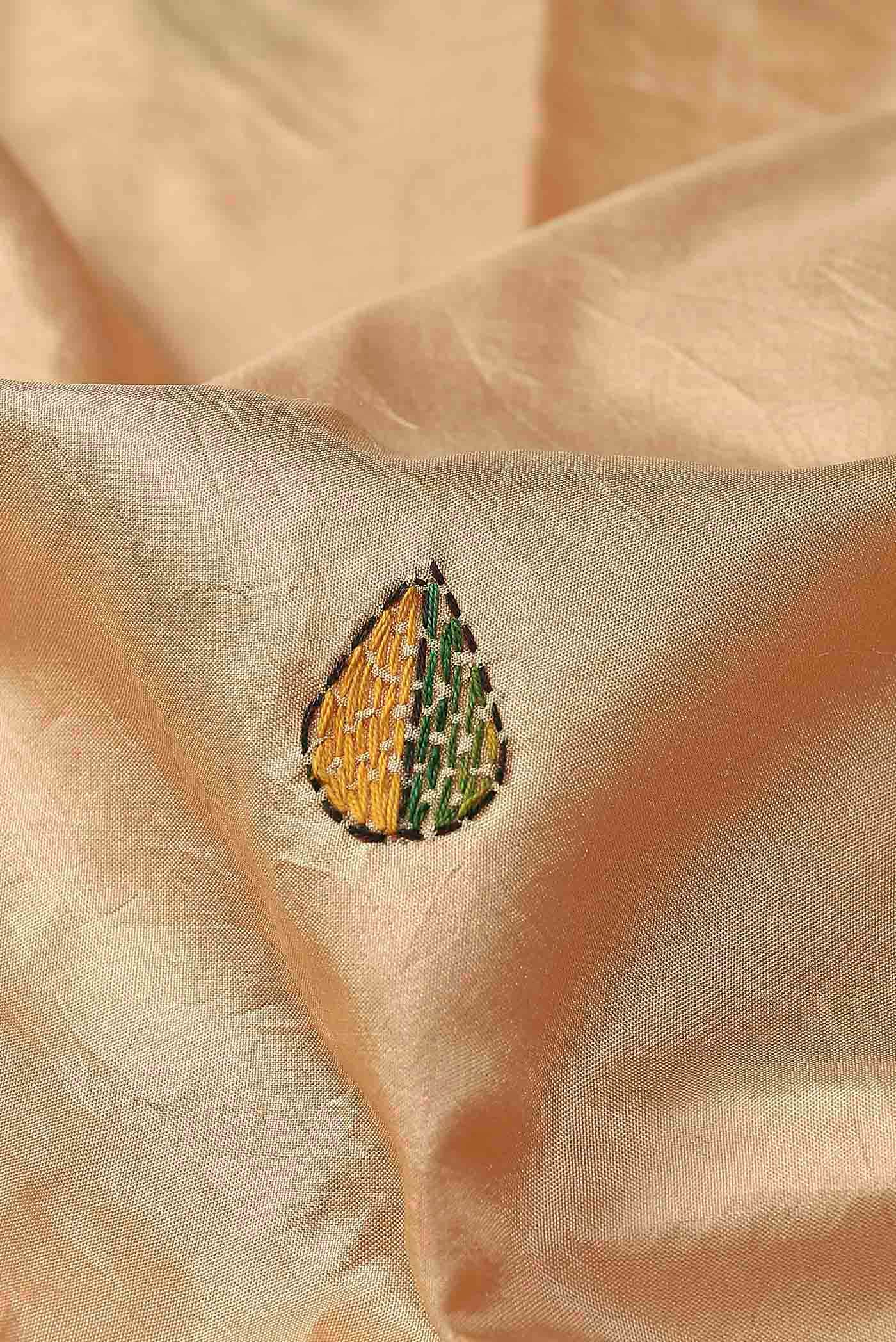 Cream Tussar Silk Saree