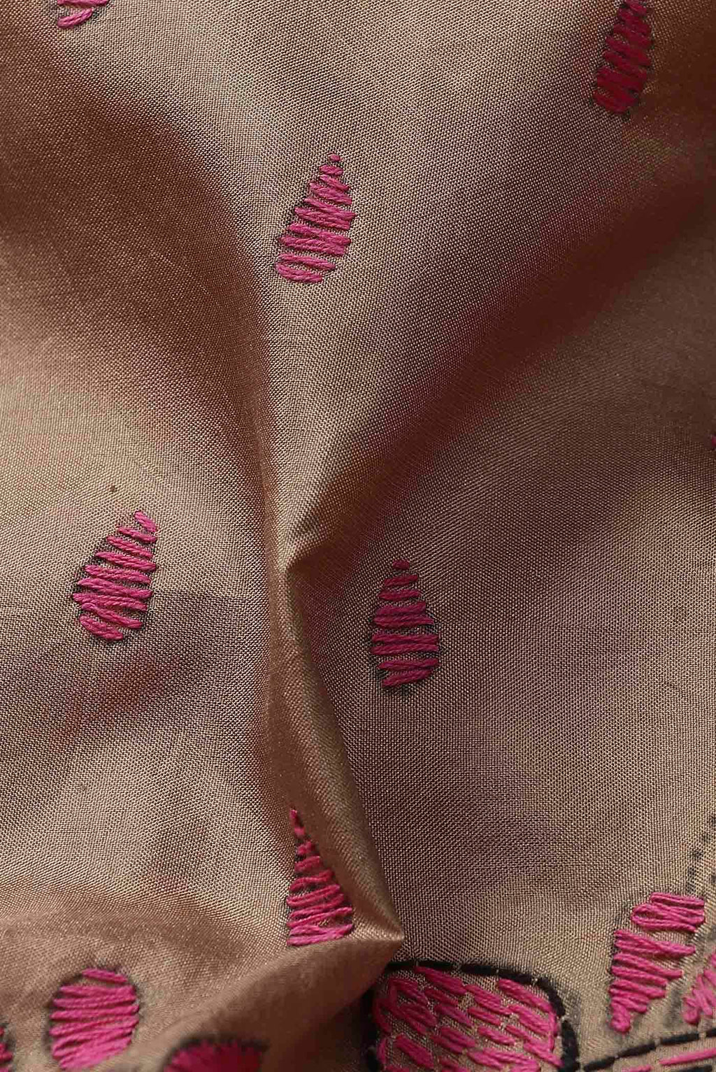 Beige Tussar Silk Saree