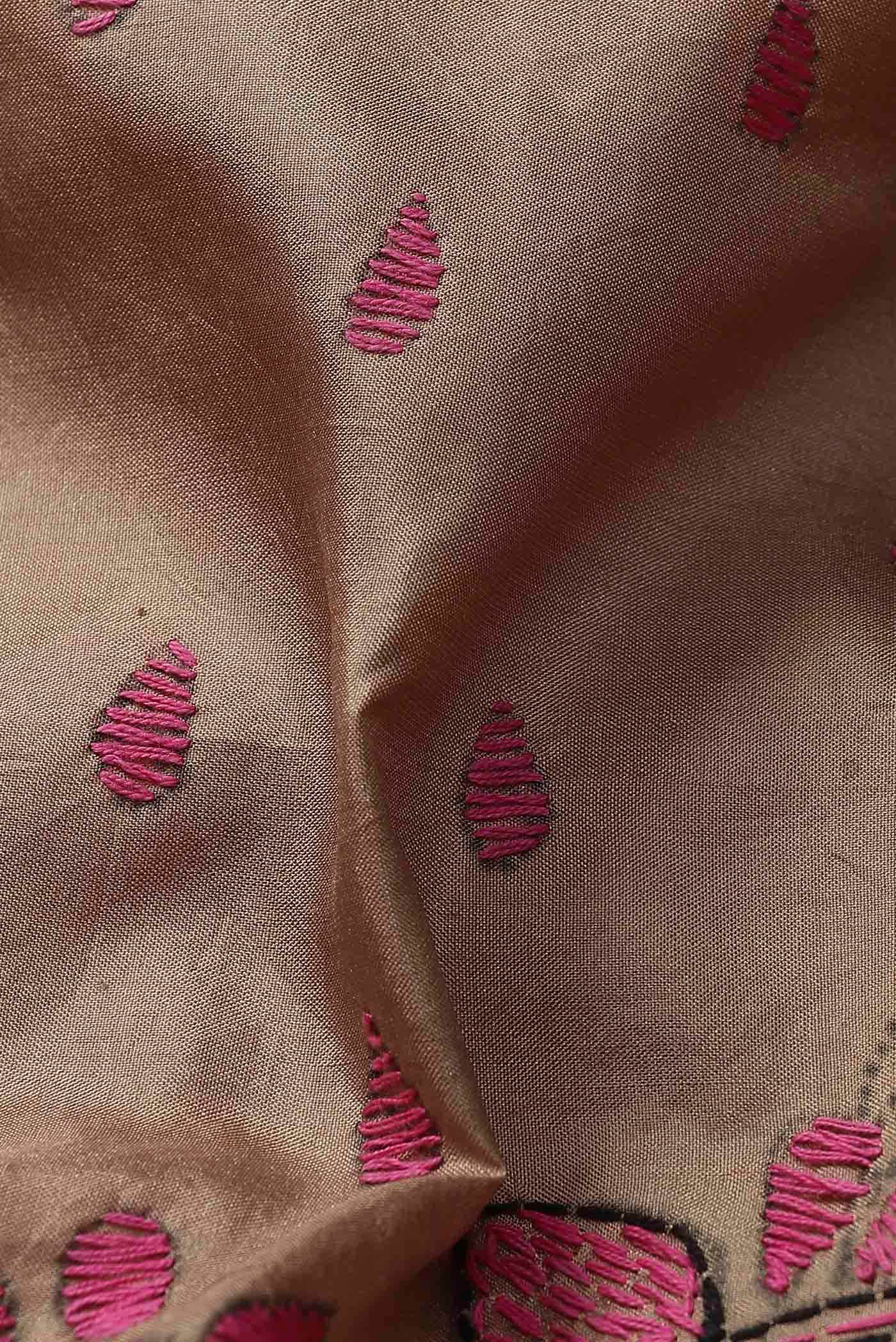 Beige Tussar Silk Saree