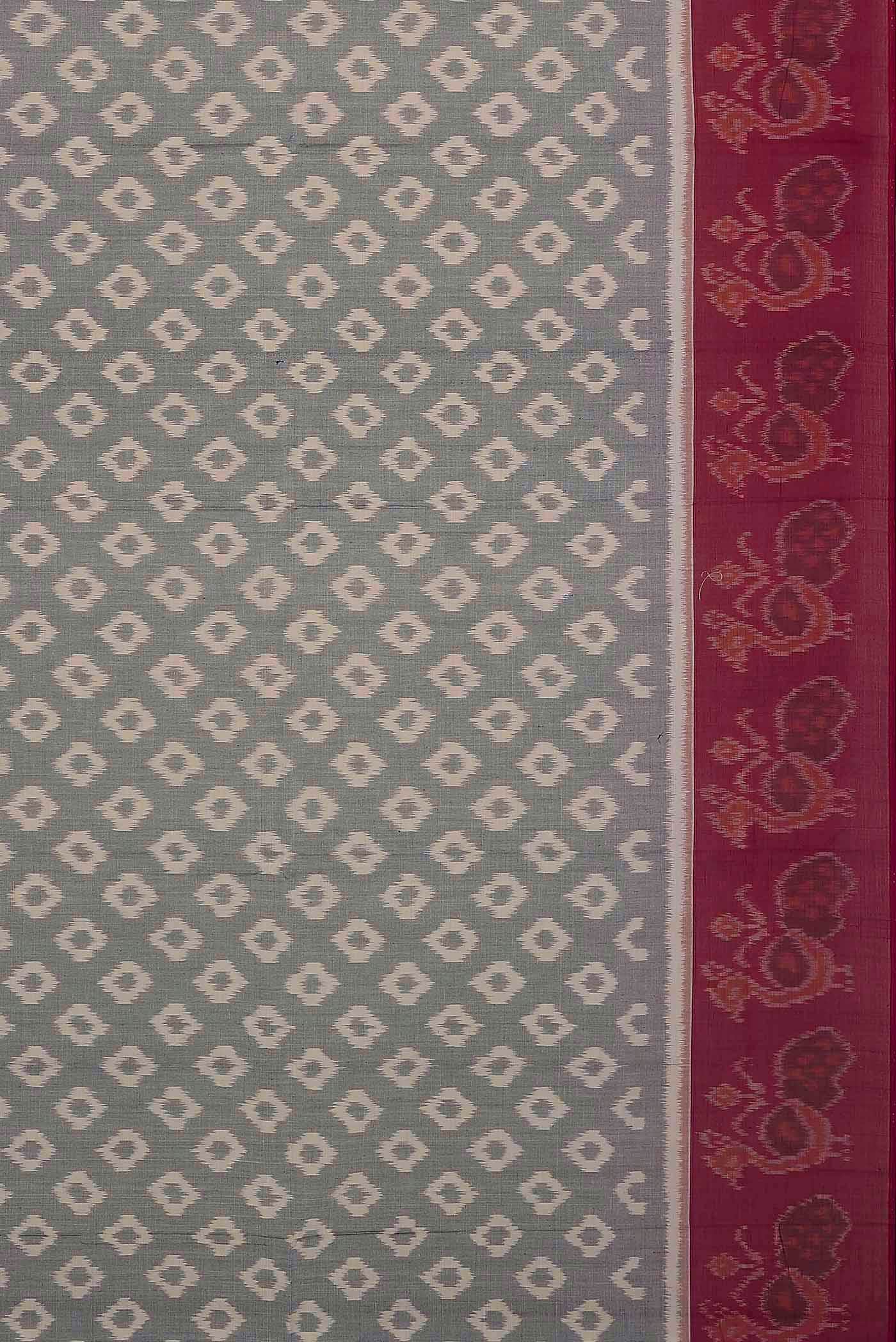 Grey Pochampally Cotton Saree