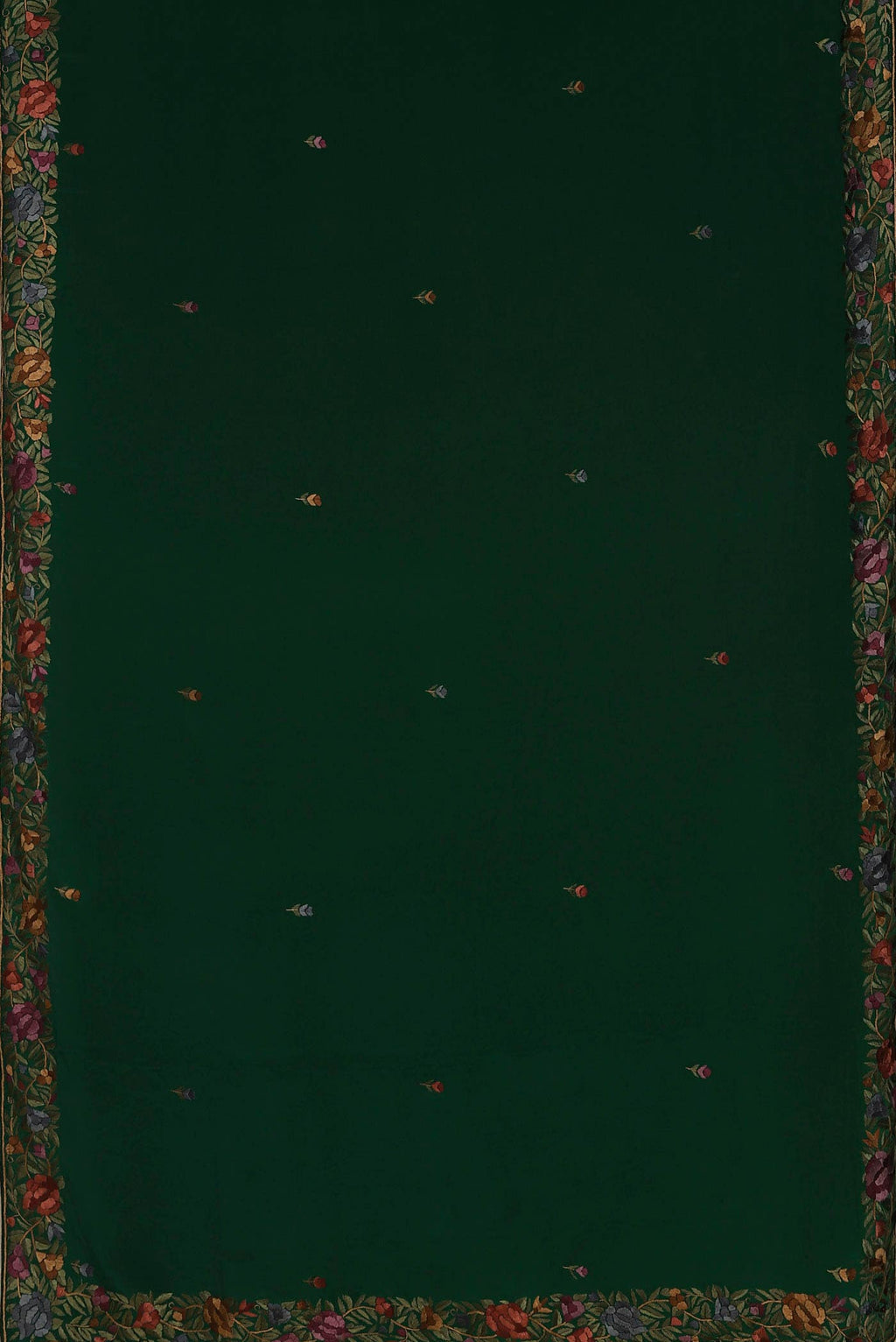Green Crepe Saree