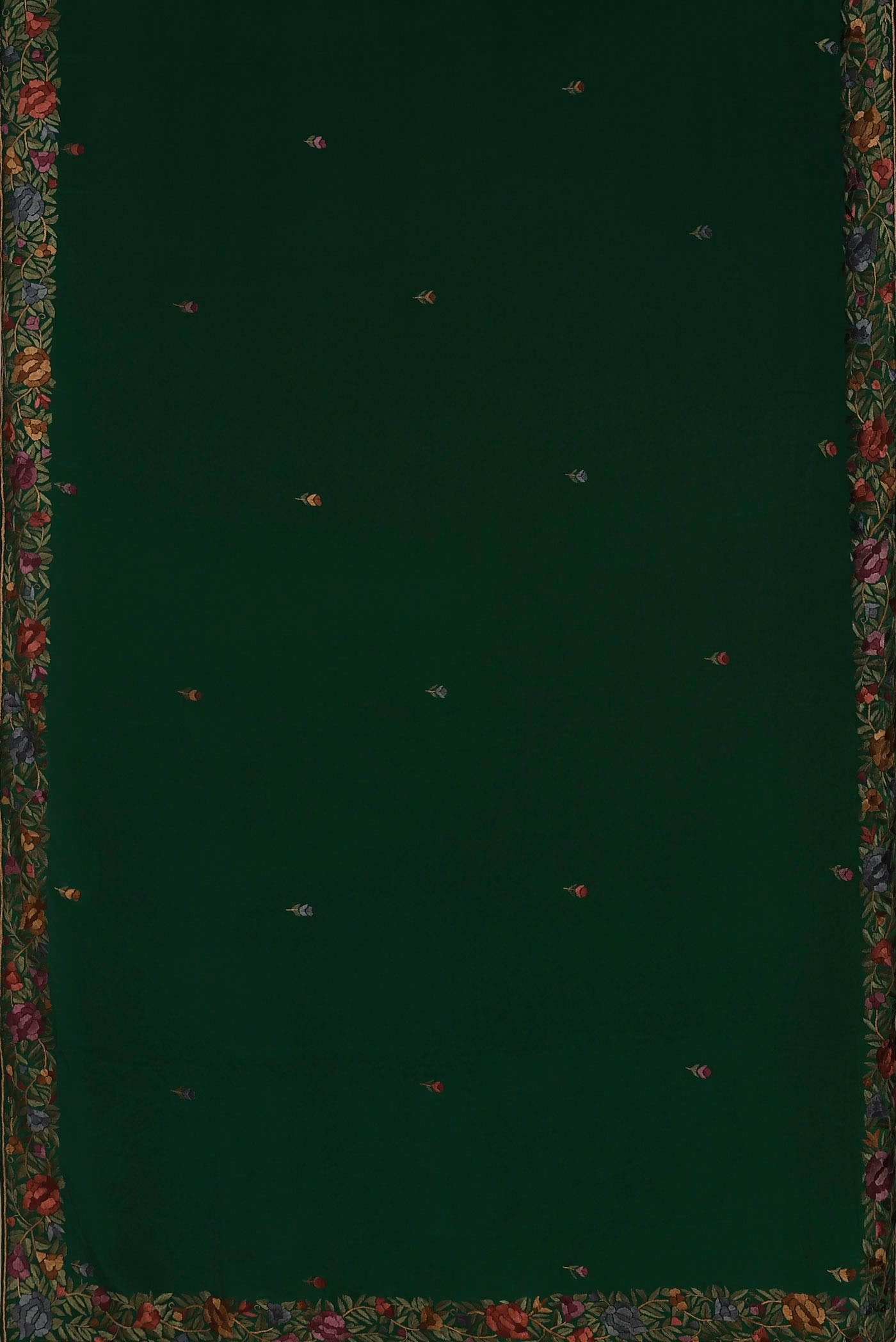 Green Crepe Saree