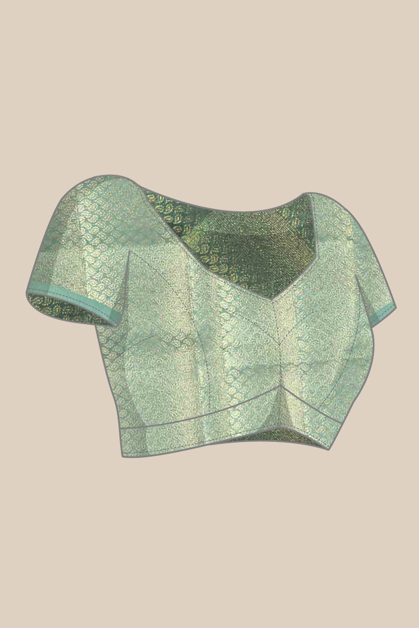 Green Banarasi Tussar Silk Saree