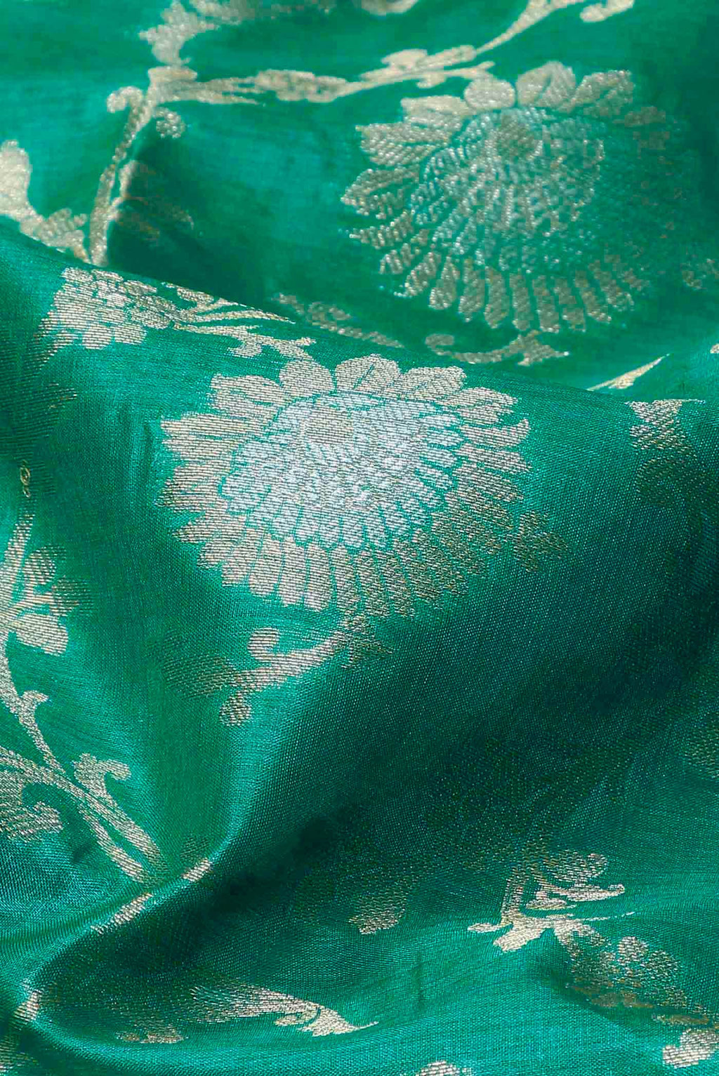 Green Banarasi Tussar Silk Saree