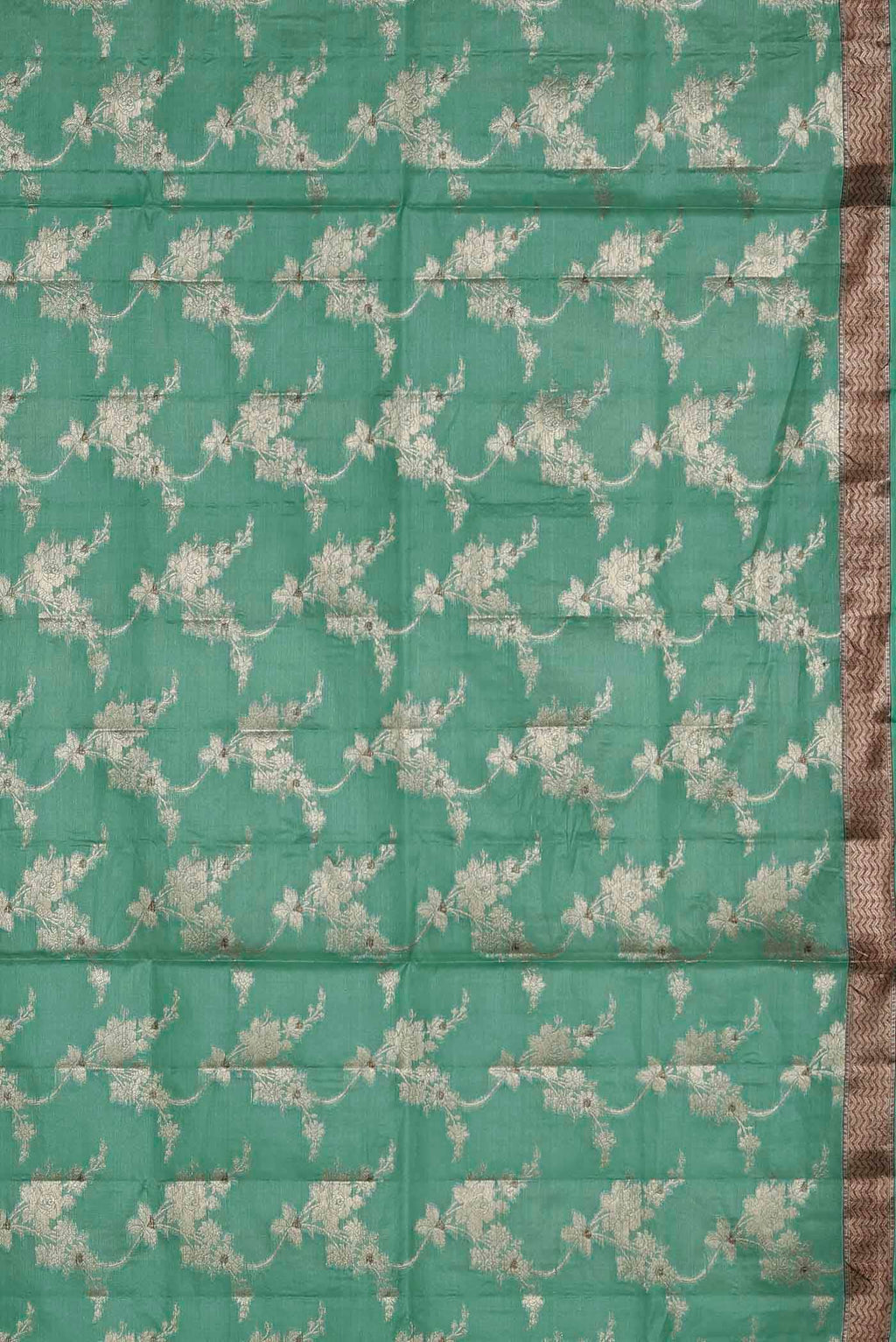 Green Banarasi Tussar Silk Saree