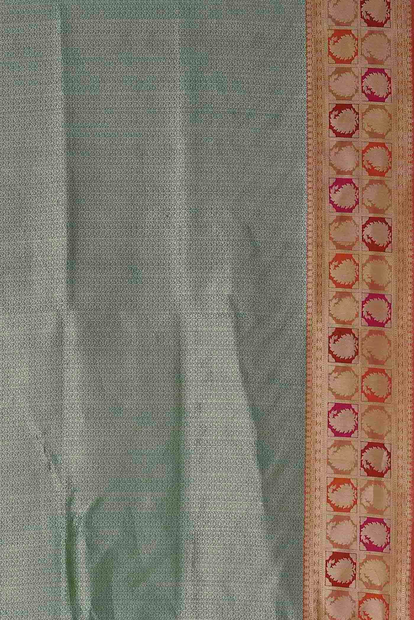 Green Banarasi Tissue Silk Saree