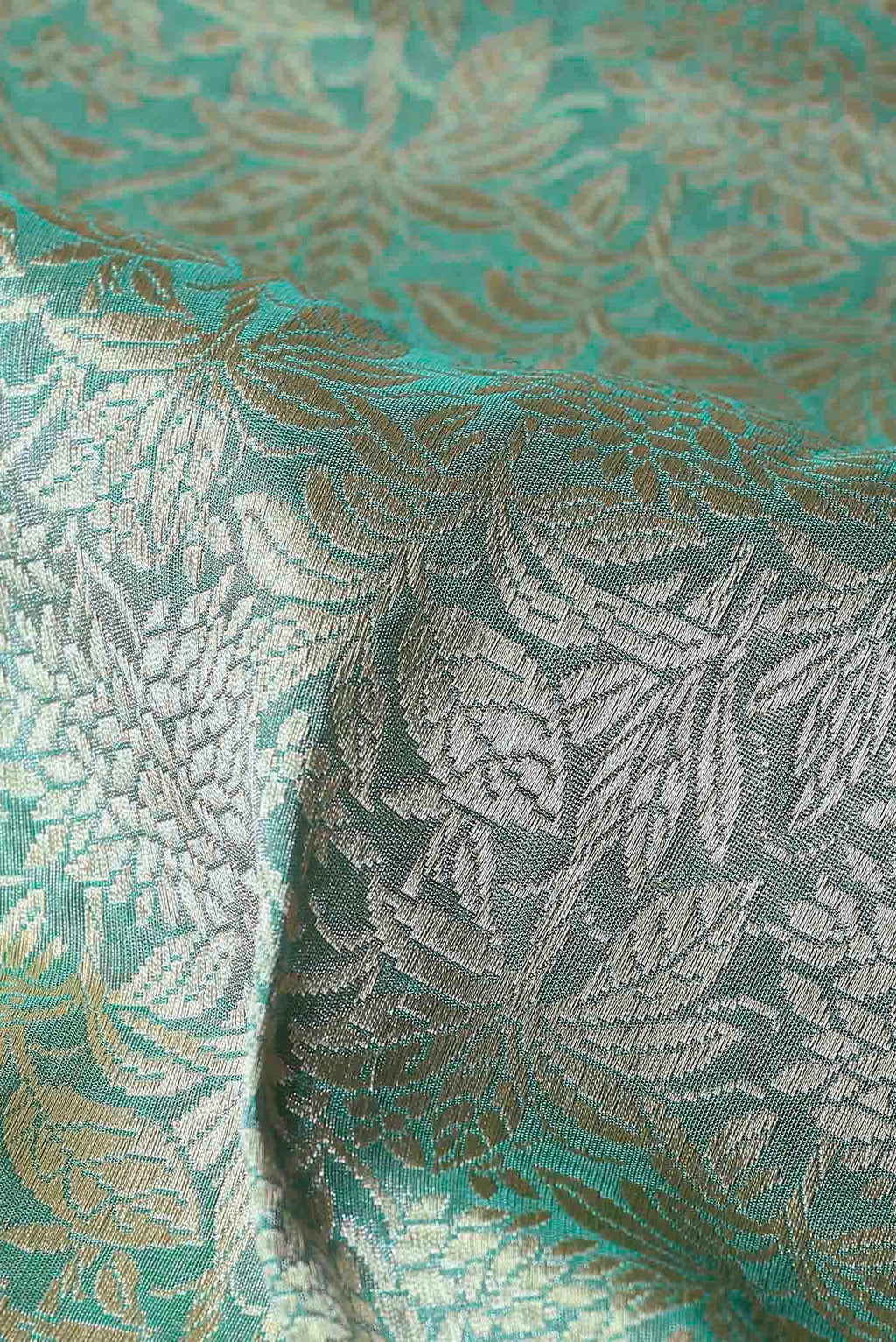Green Banarasi Tissue Silk Saree