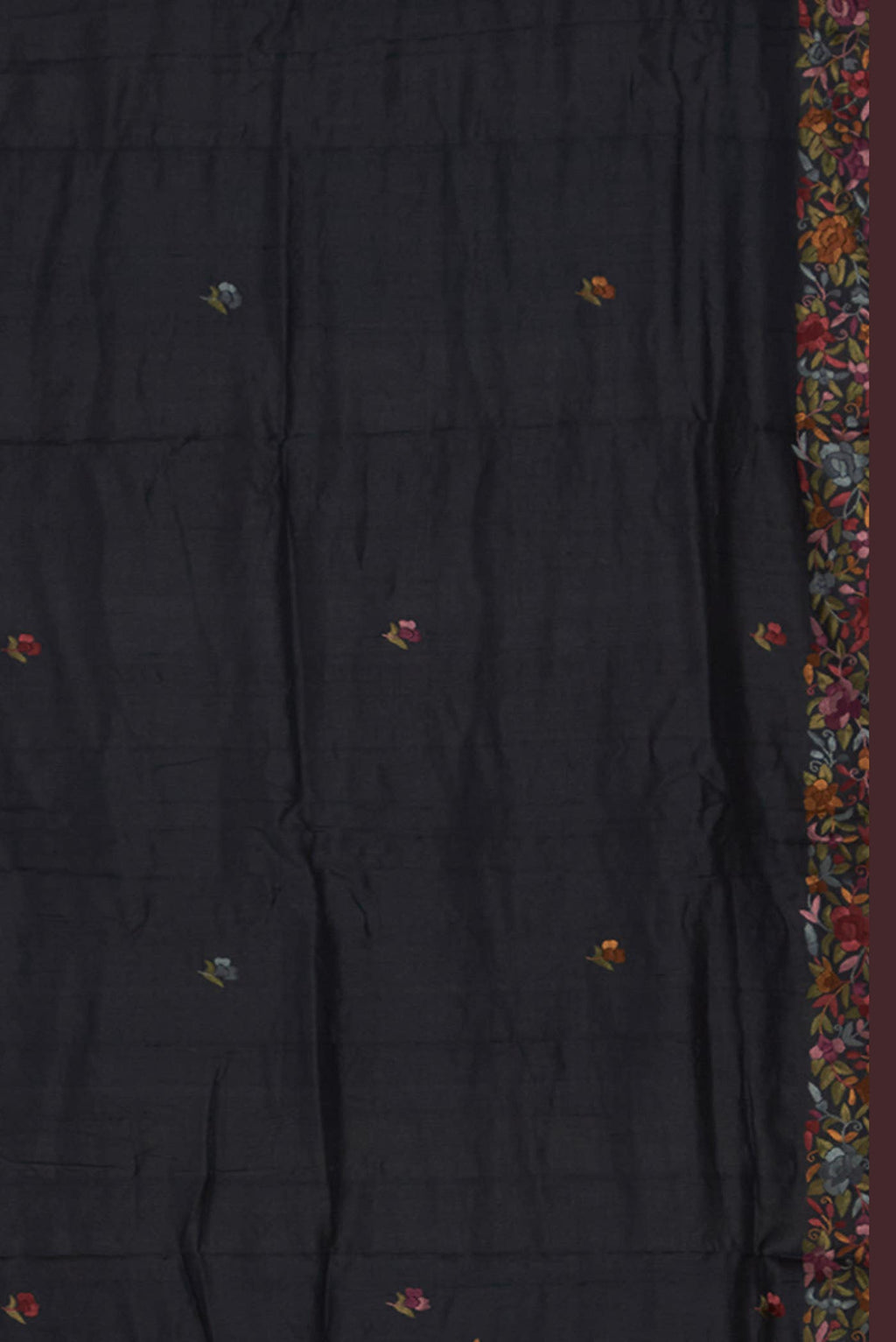 Black Bhagalpuri Tussar Silk Saree