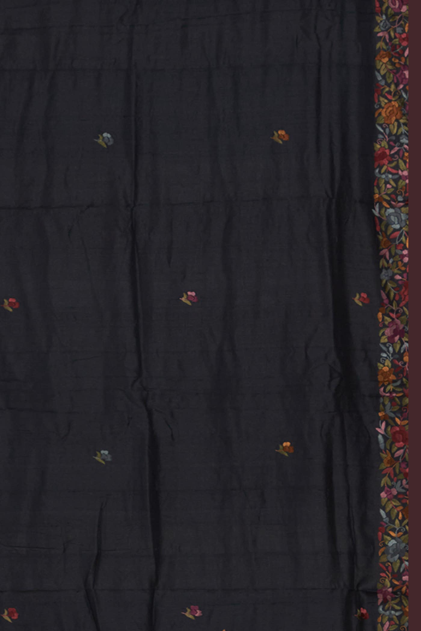 Black Bhagalpuri Tussar Silk Saree