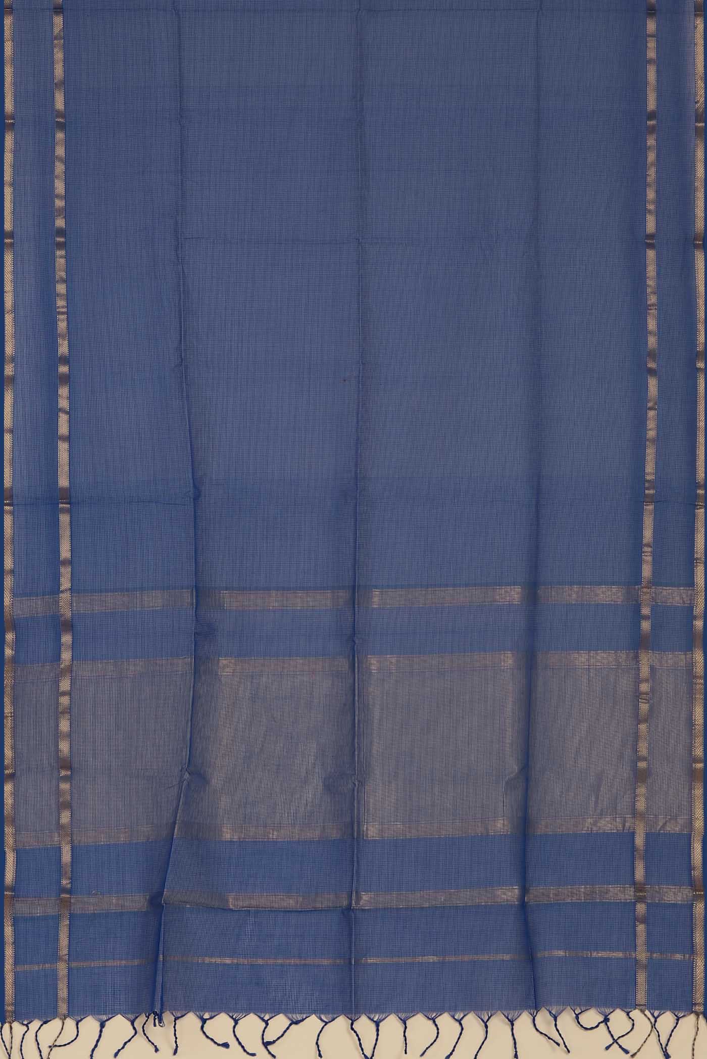 Royal Blue Maheshwari Silk Cotton Saree