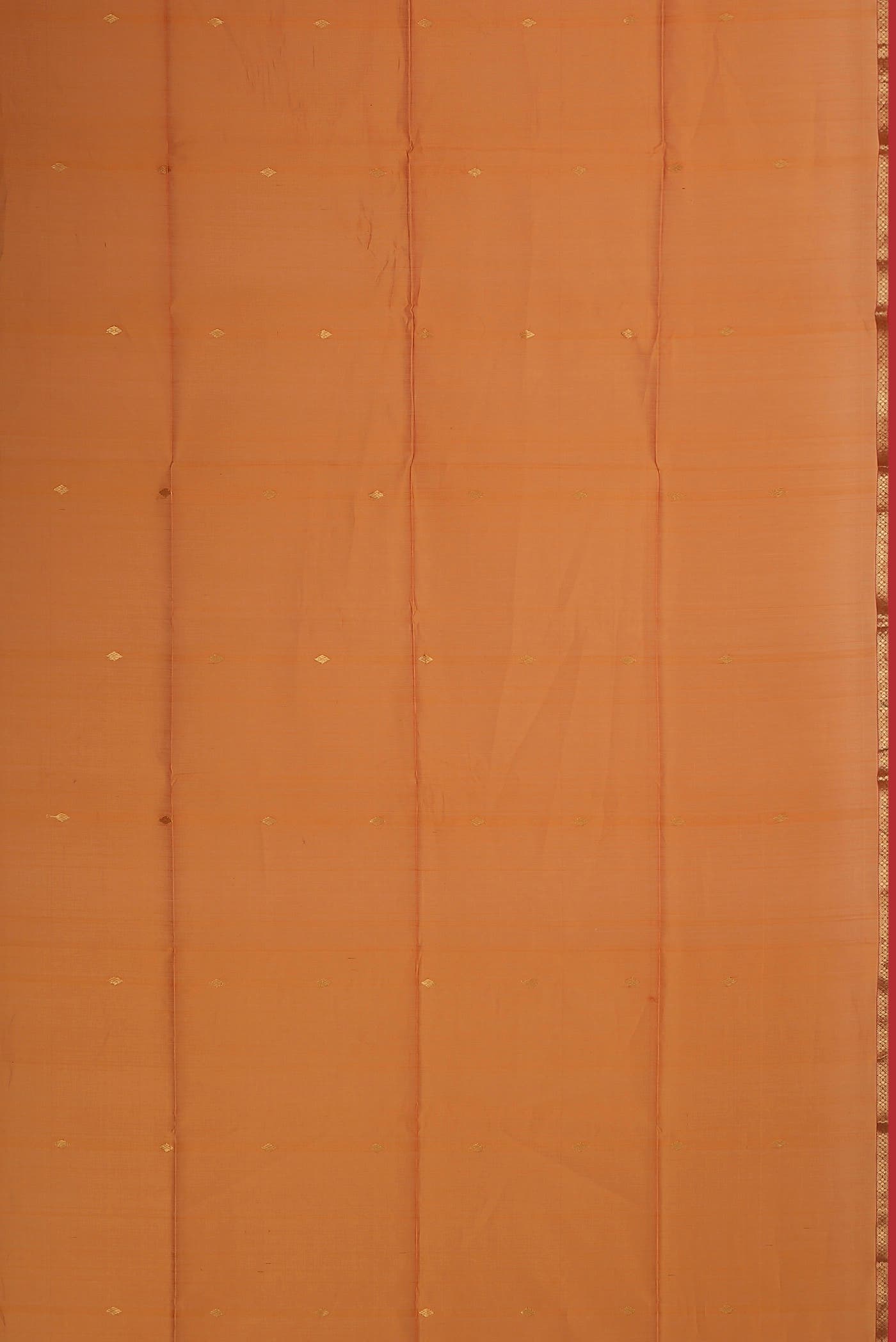 Orange Maheshwari Silk Cotton Saree