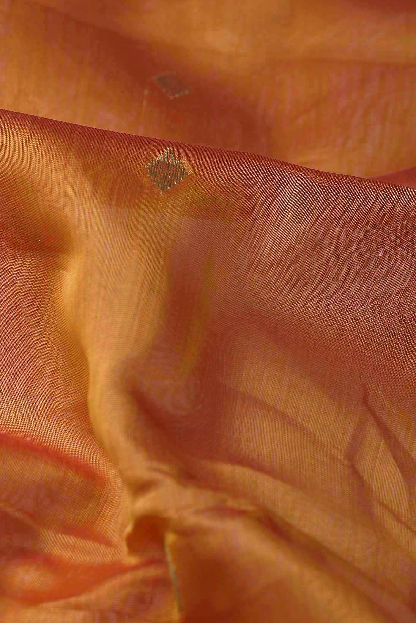 Orange Maheshwari Silk Cotton Saree